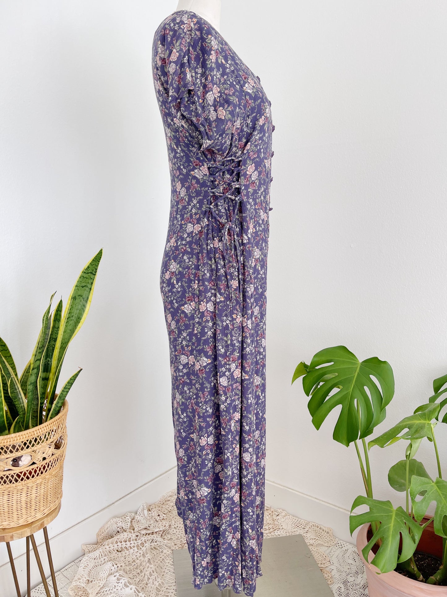 1990’s Flowered Rayon Jumpsuit.