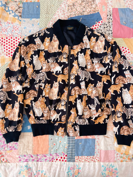 1990s So many Cats Zip Up Jacket