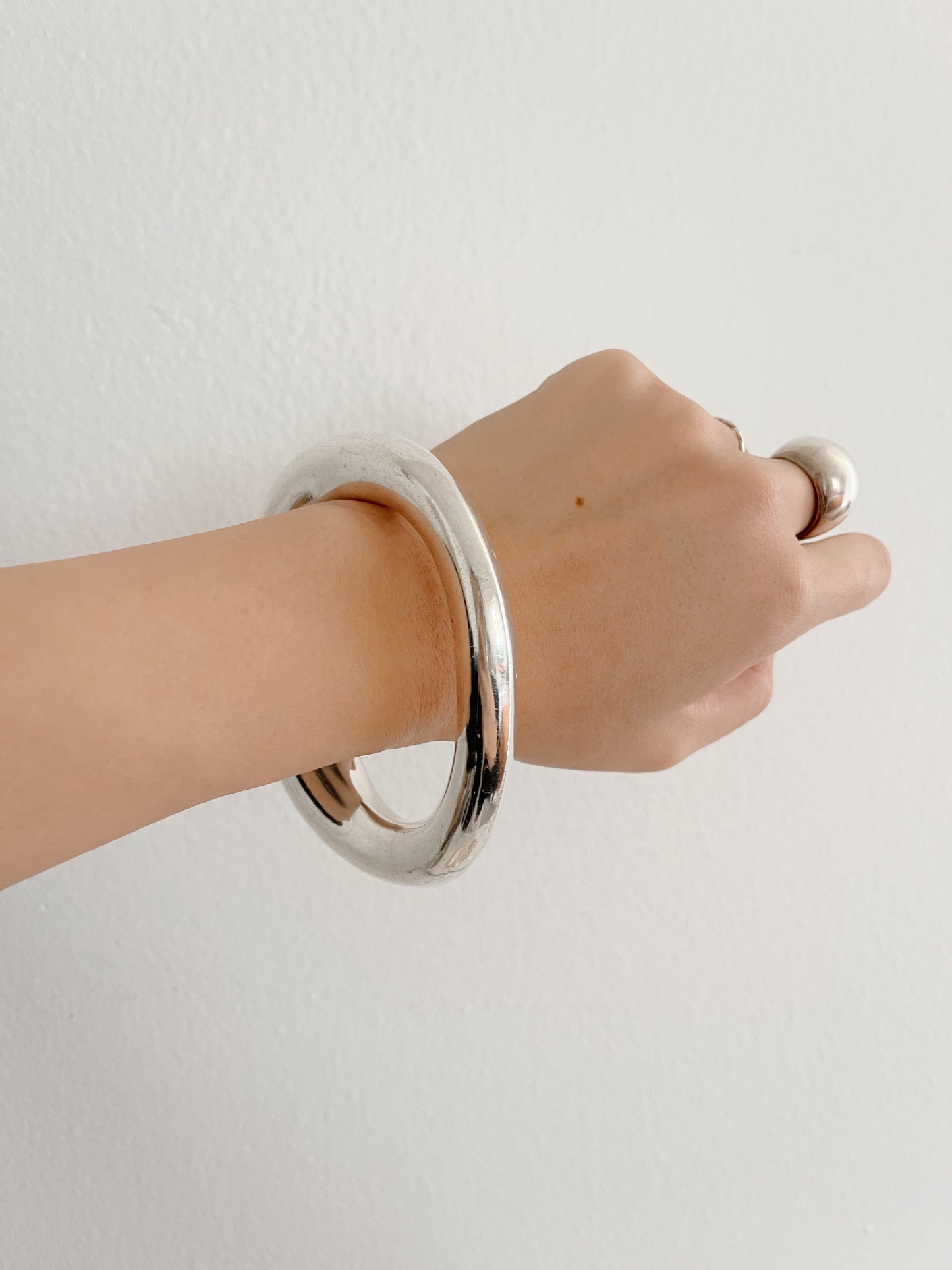 1980’s Vintage Silver Abstract Bangles Cuffs.