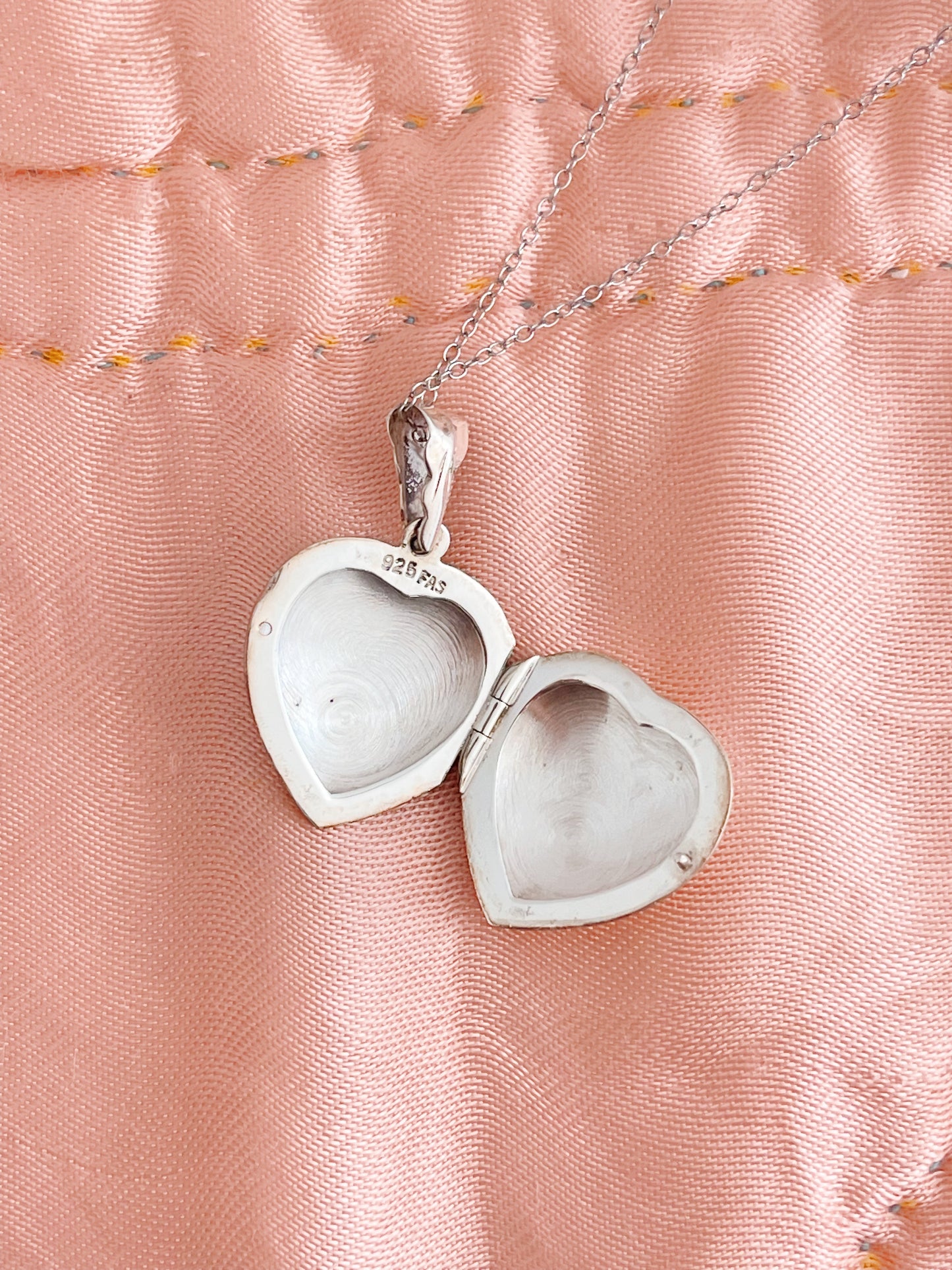 Vintage Silver Heart Pendant Necklace