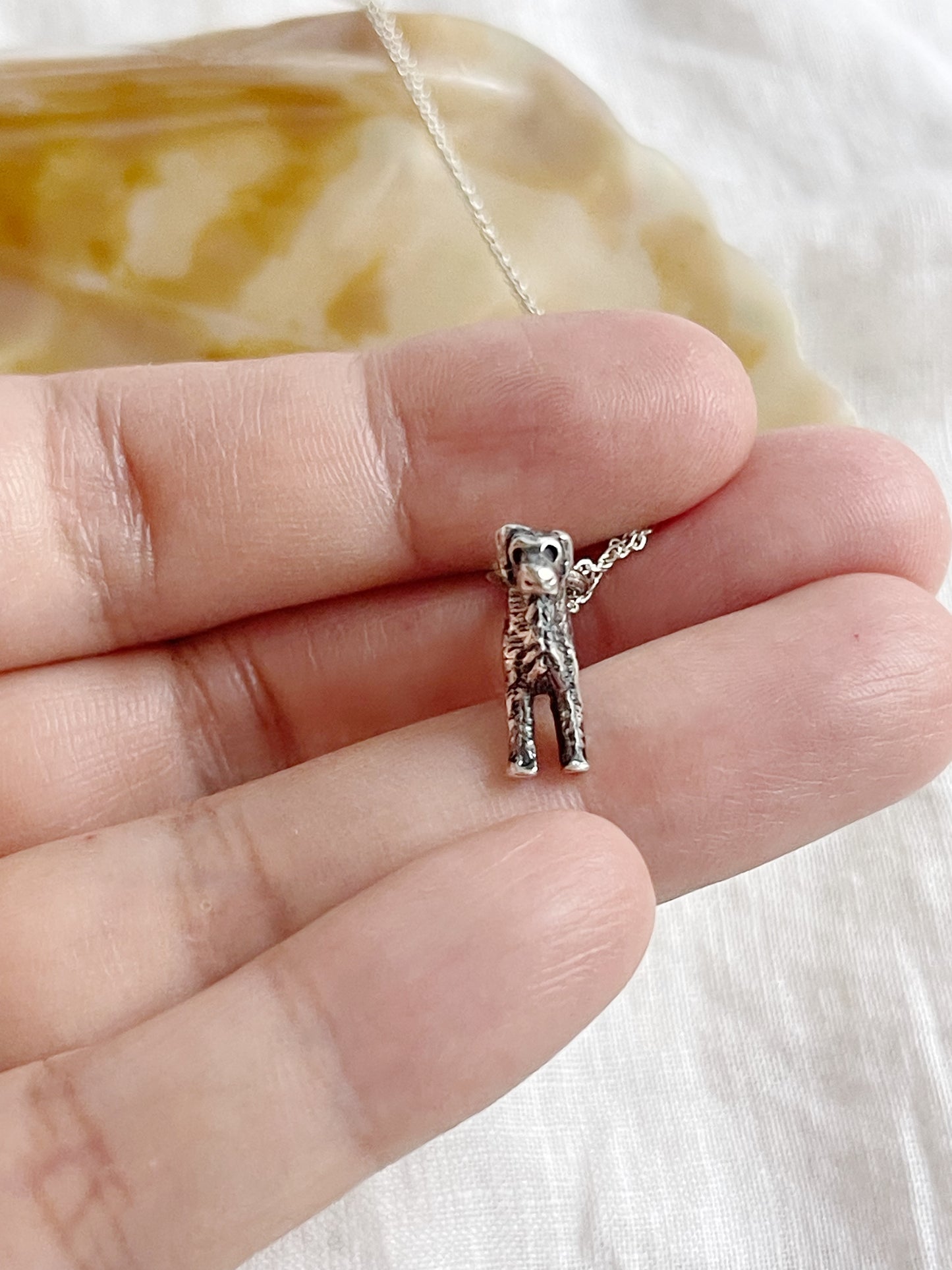 Vintage Silver 925 Dog Charm Pendant