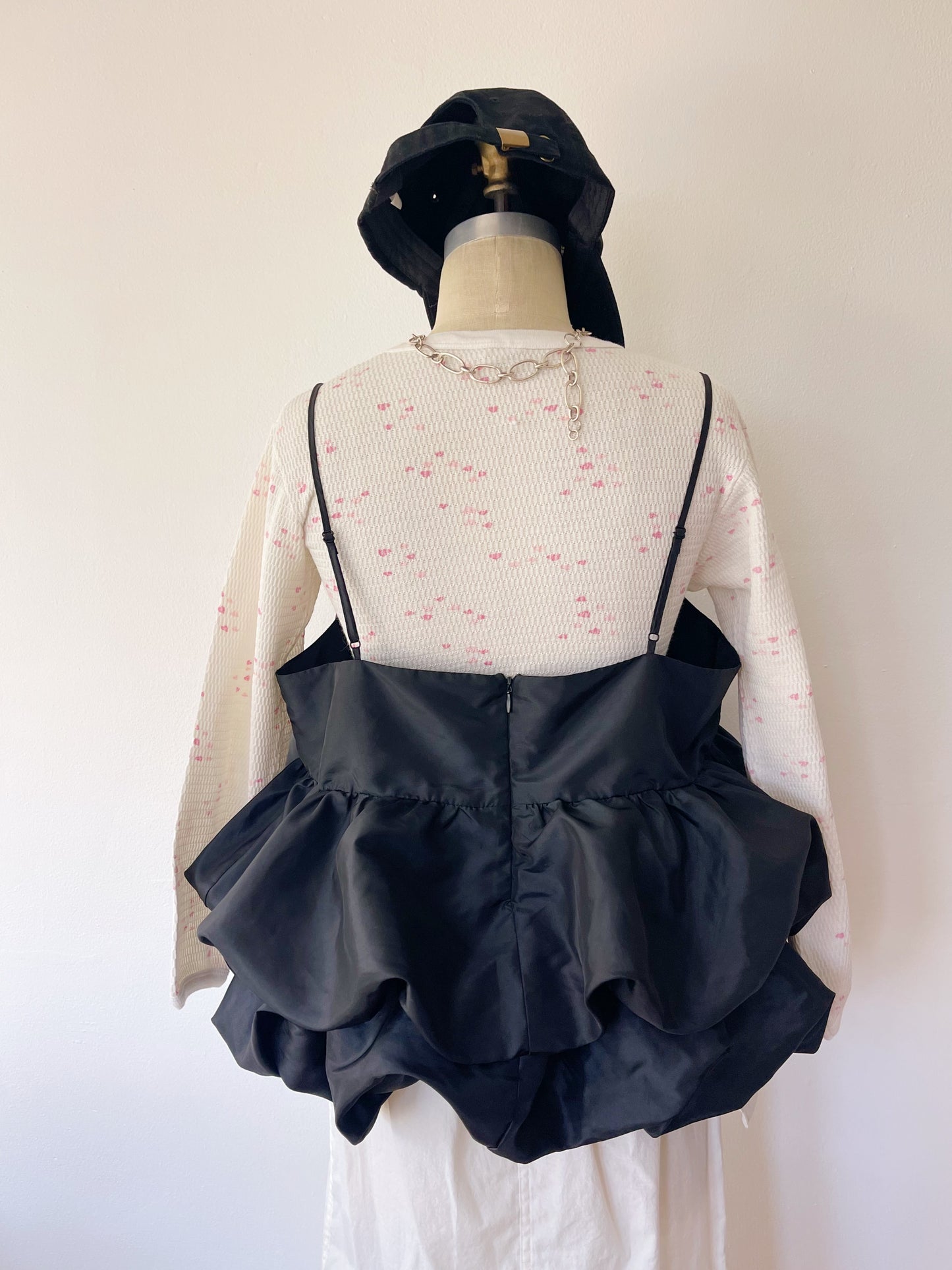 Black Frilled Camisole Tops