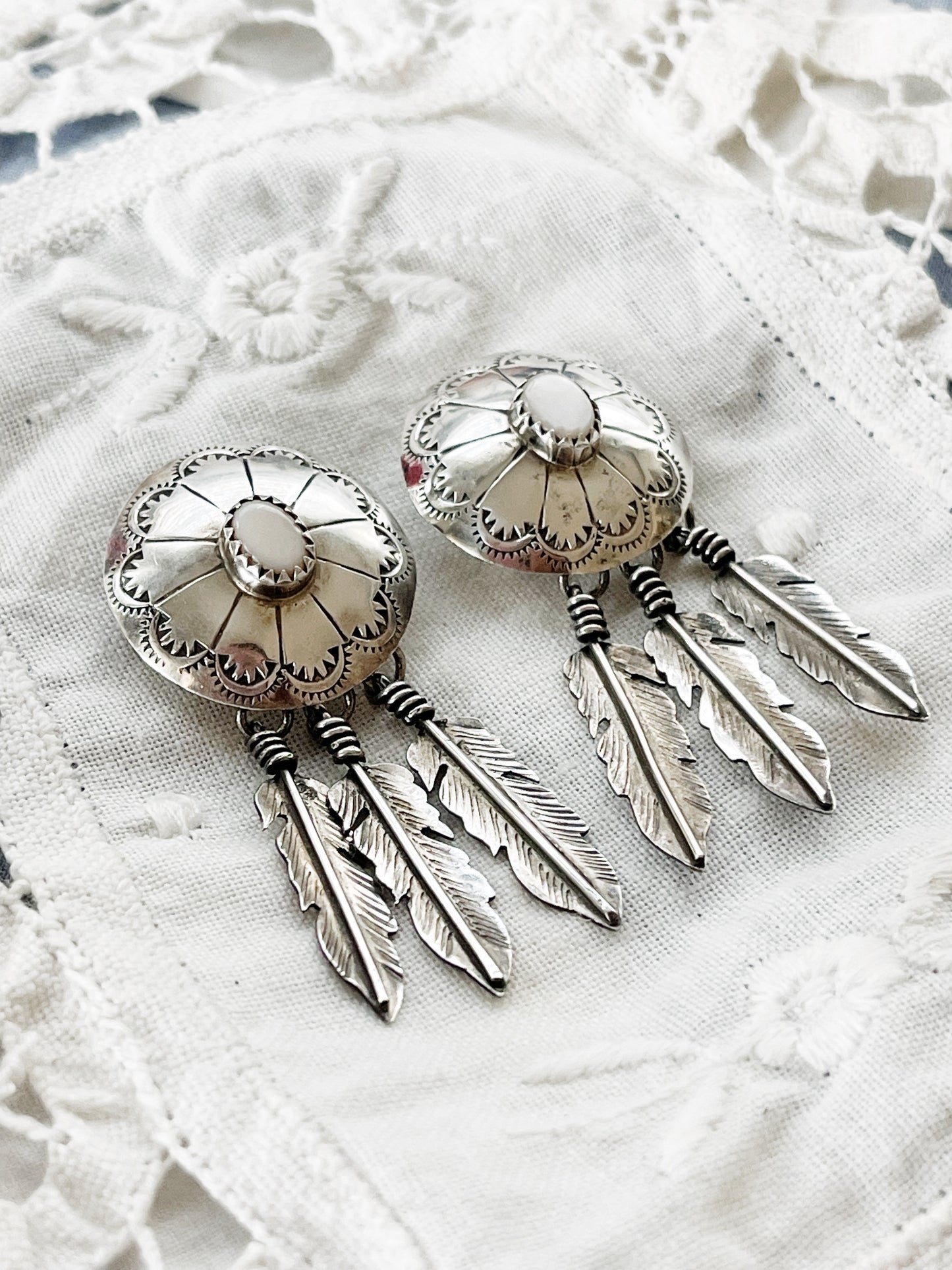 Navajo Sterling Silver Dream Catcher Pierce