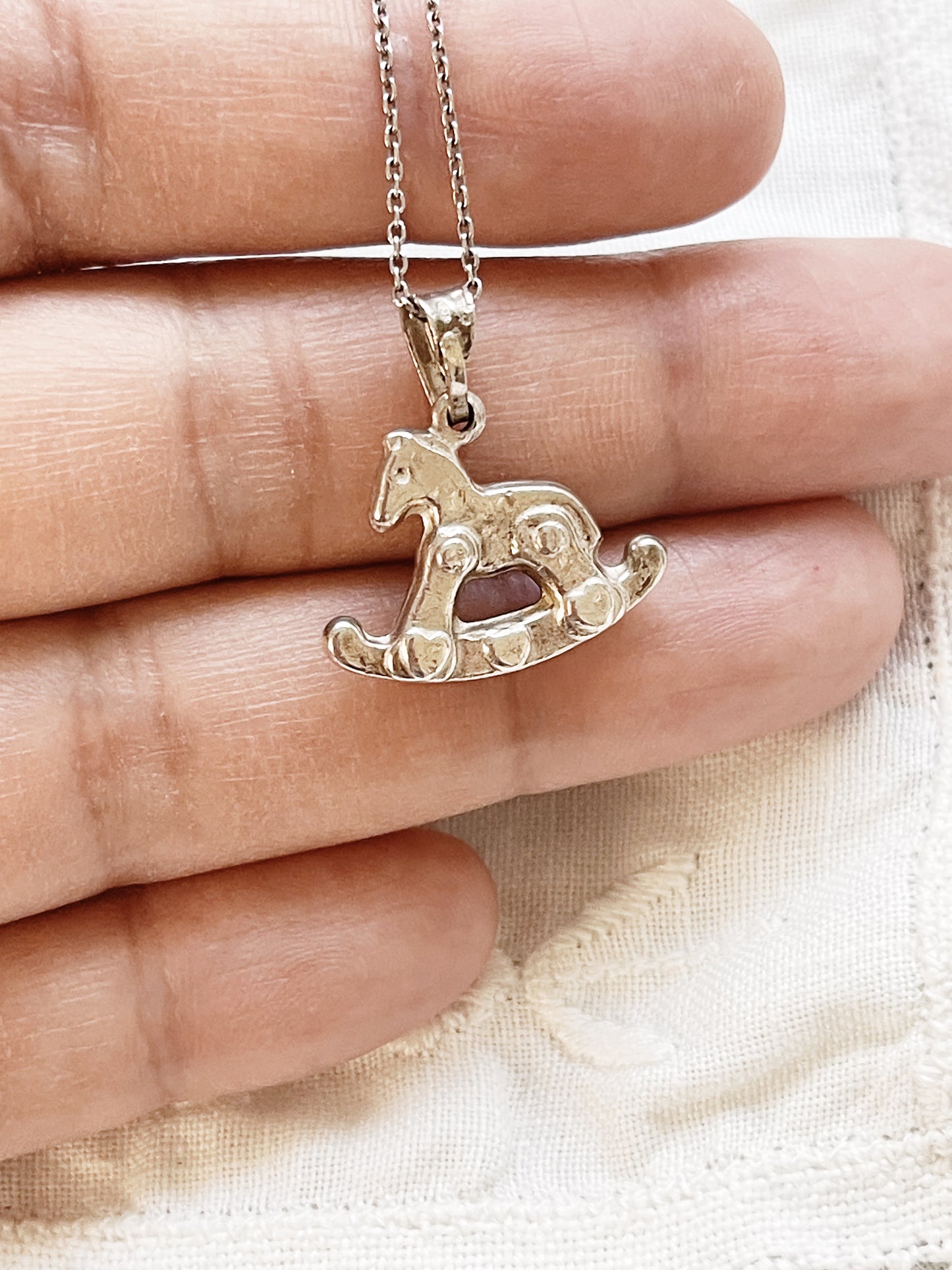 Vintage Nursery Silver Necklace