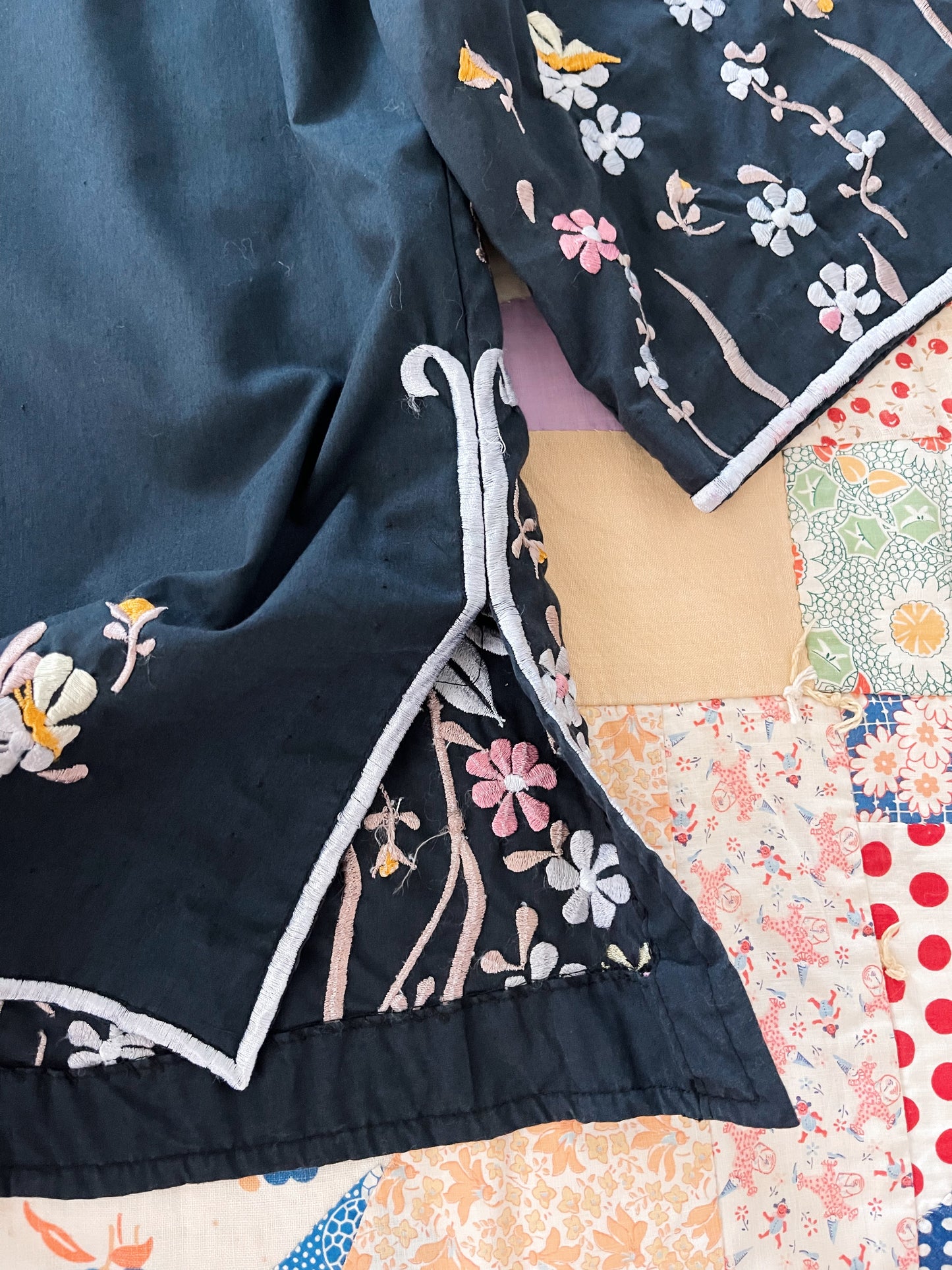 Vintage Embroidered Mandarin Style Jacket