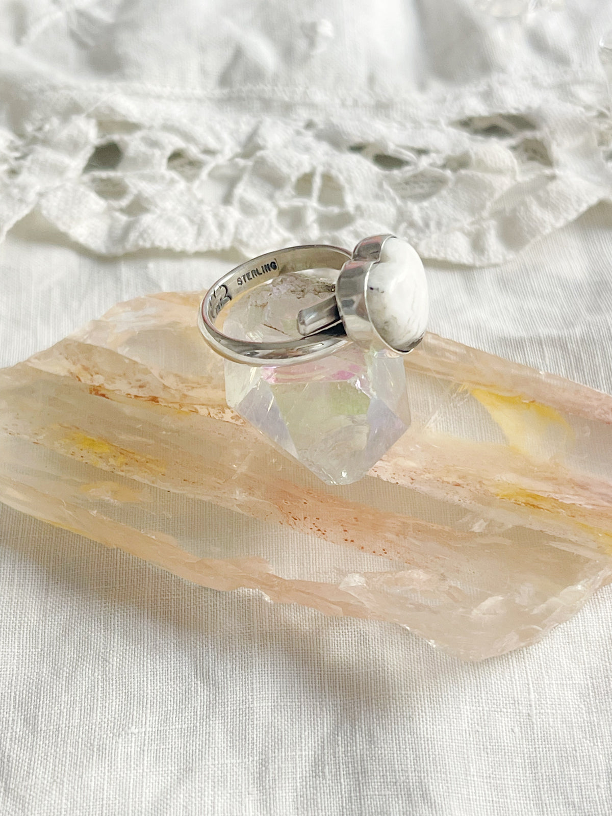 Arnold Goodluck White Buffalo Heart Ring