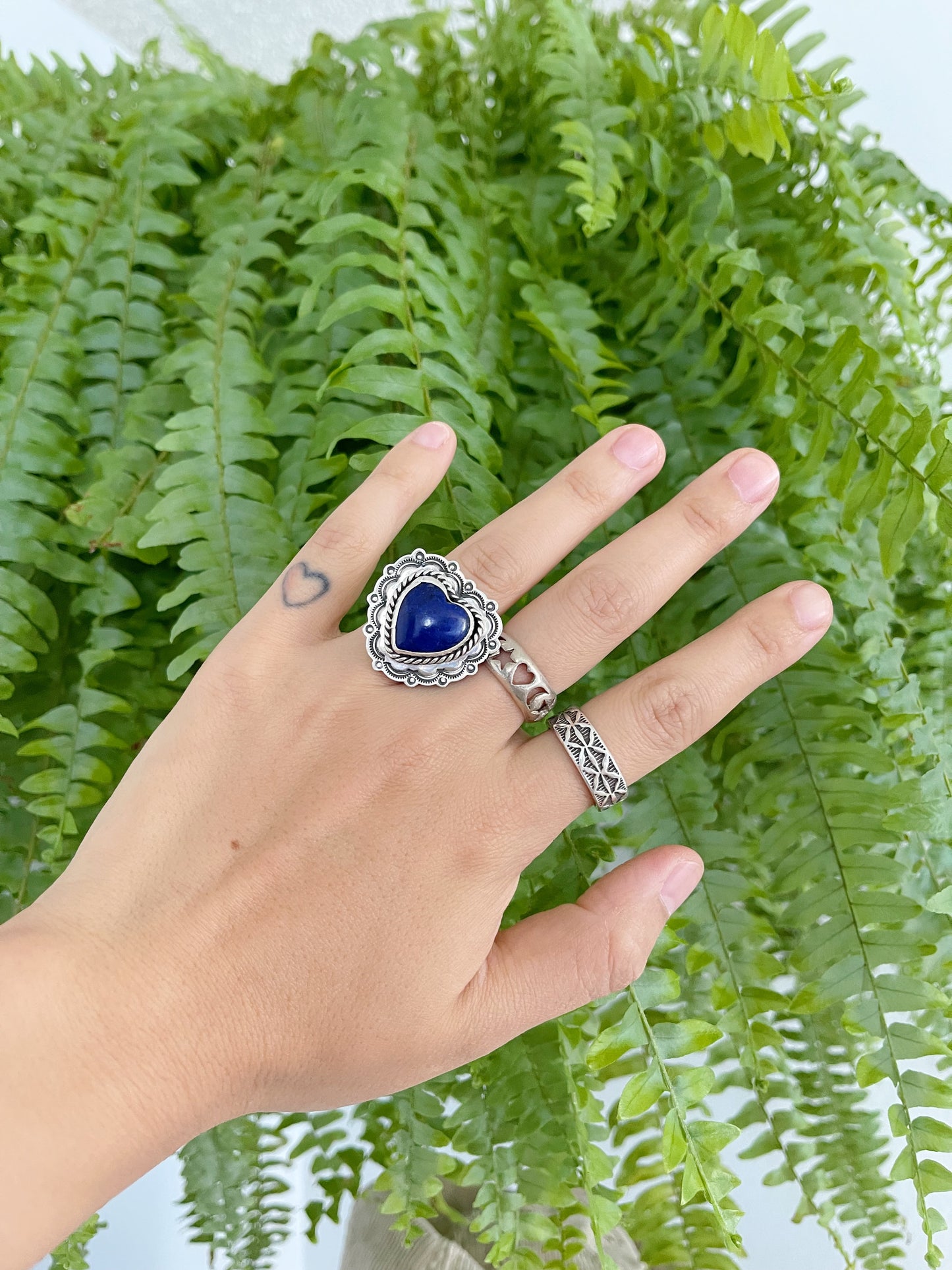 Arnold Goodluck Lapis Lazuli Heart Ring.