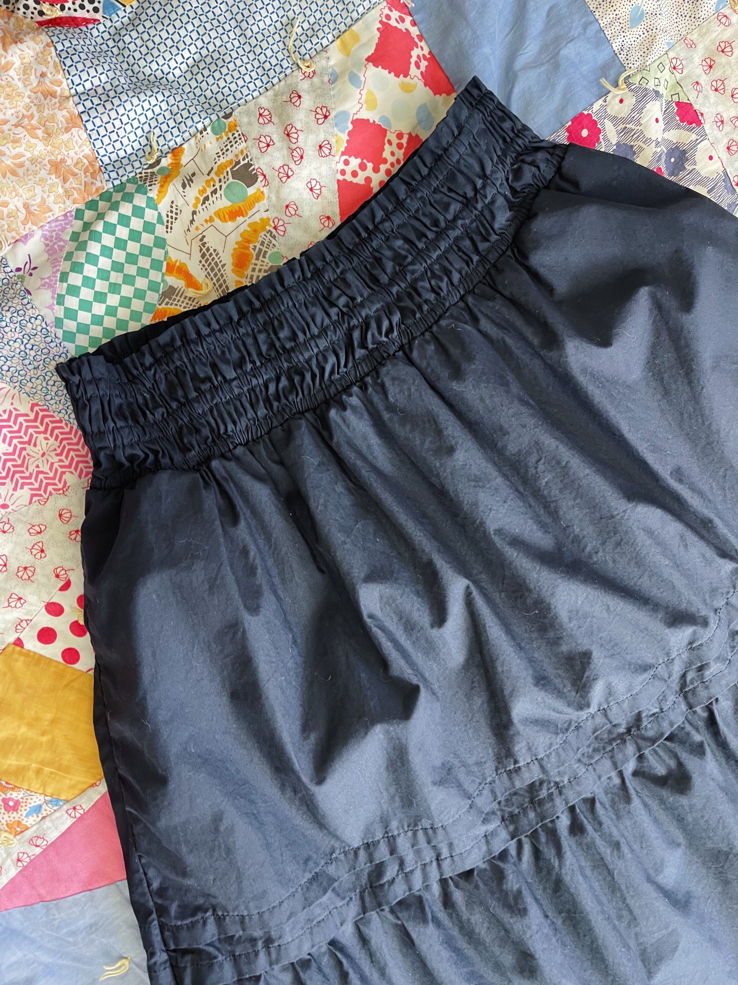 Black Flare Long Skirt