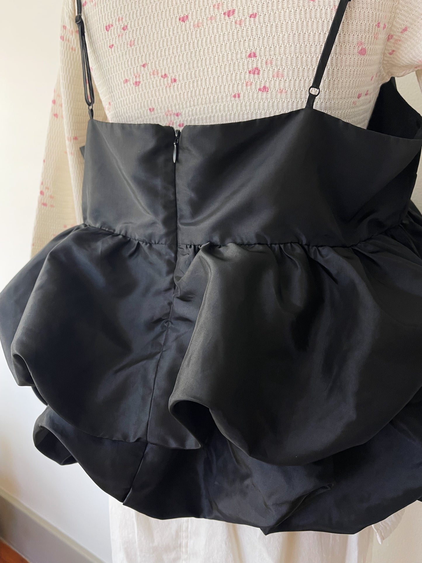 Black Frilled Camisole Tops