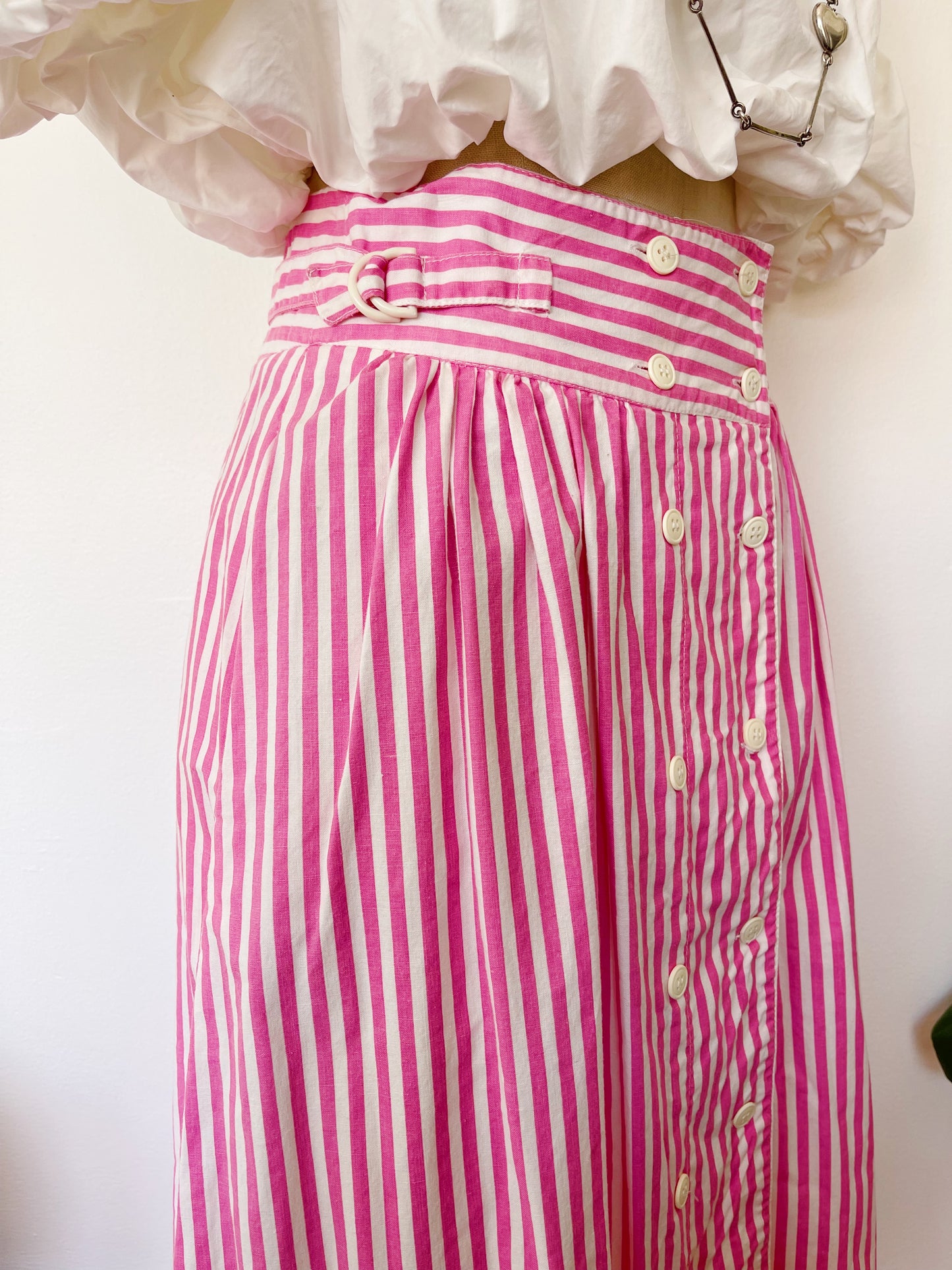 1980s Made in Germany Pink Striped Shirt
