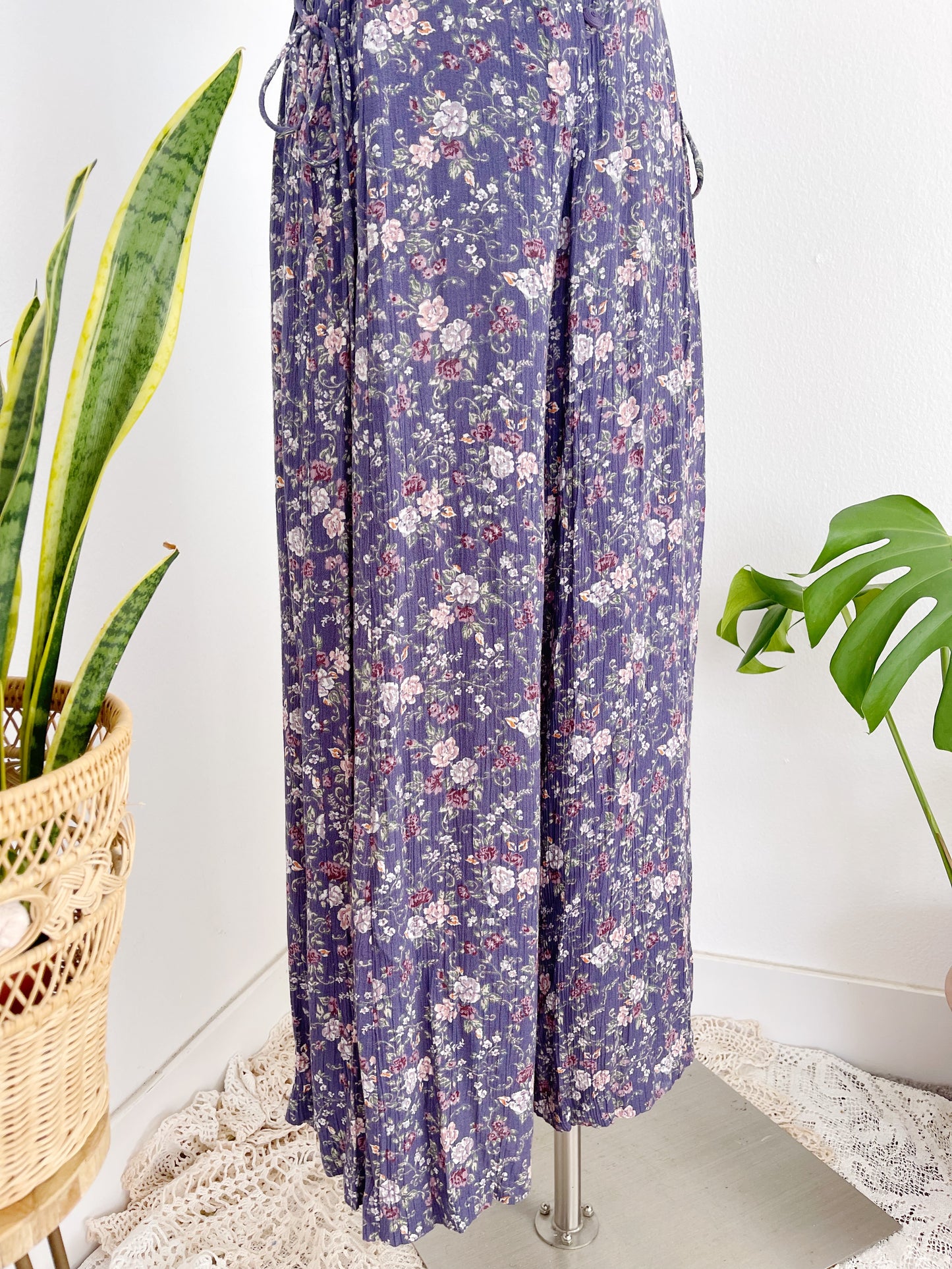 1990’s Flowered Rayon Jumpsuit.