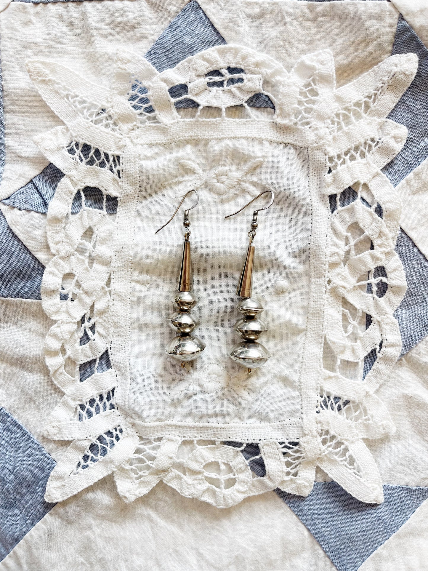 Navajo Pearl Sterling Silver Pierce