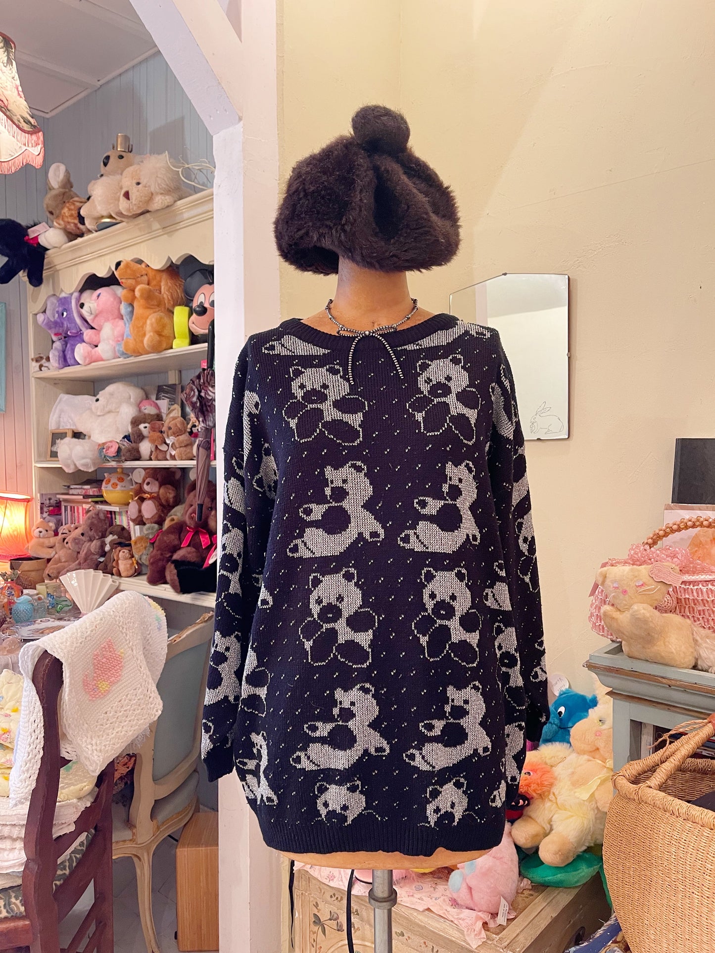 1980s Lame Bears Knit Sweater