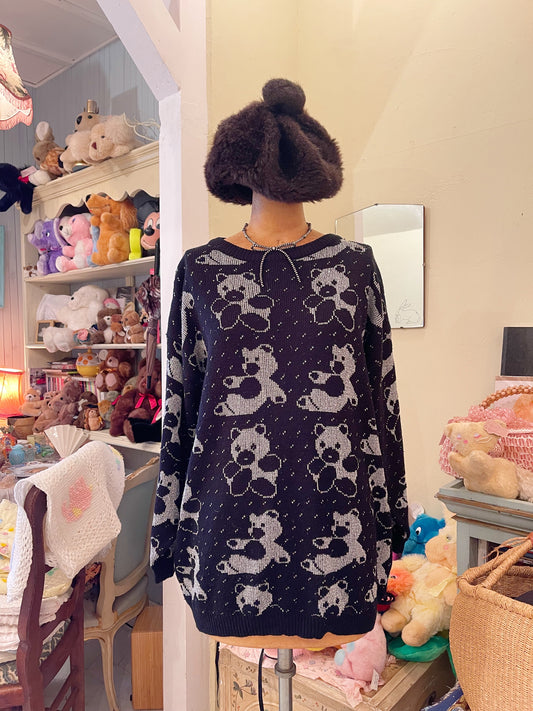1980s Lame Bears Knit Sweater