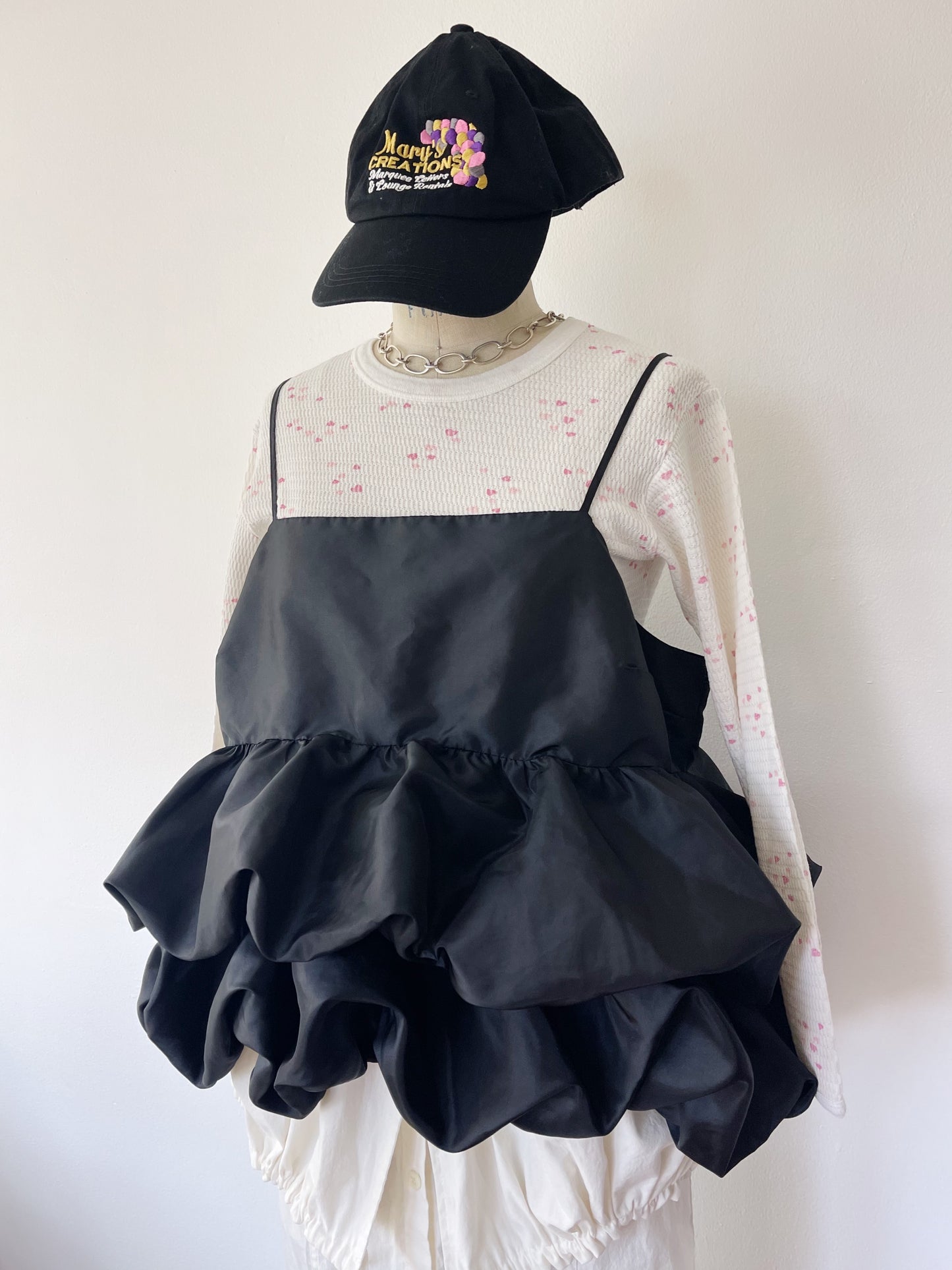 Black Frilled Camisole Tops