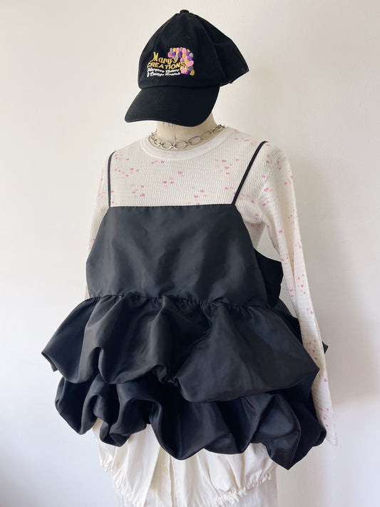 Black Frilled Camisole Tops