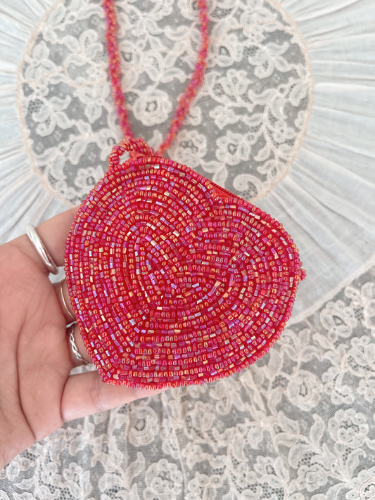 Vintage Flower Beads Bag
