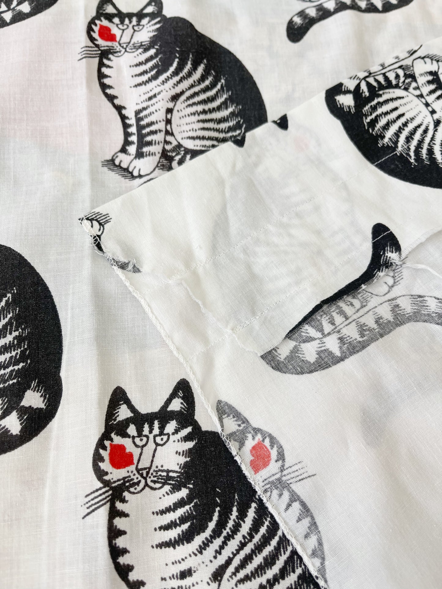 Vintage Kliban Cat Sheets Curtains