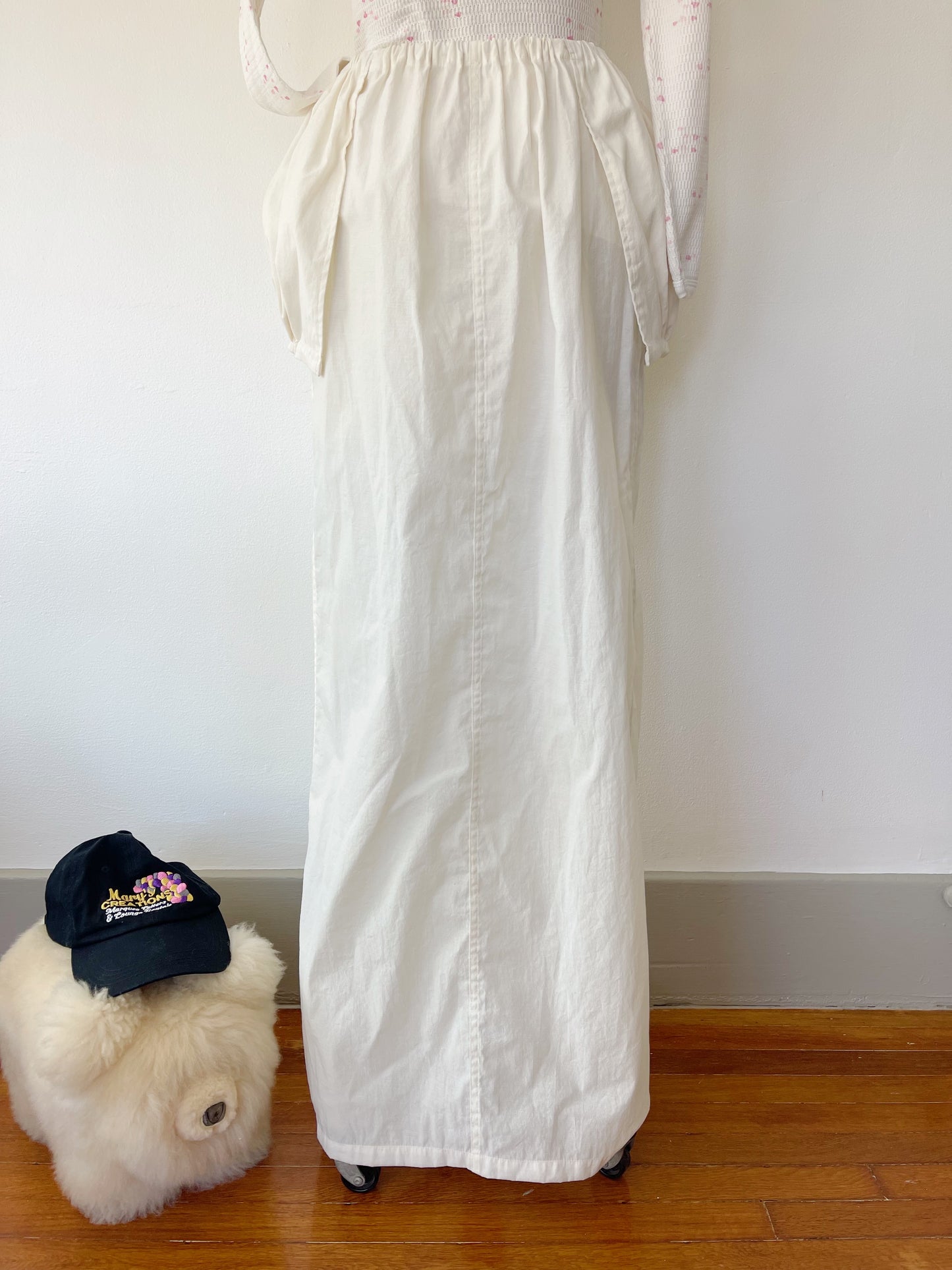 JACQUEMUS White Long Skirt