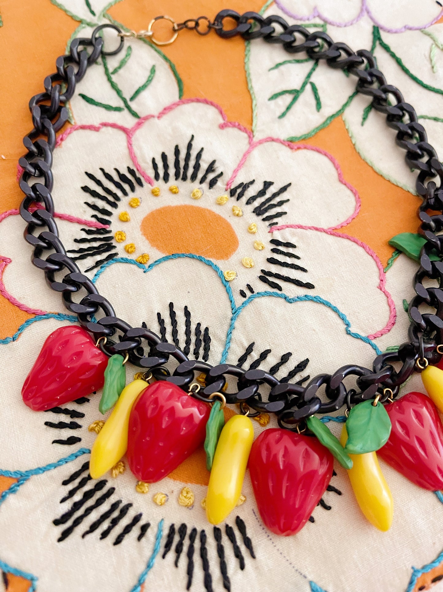 Vintage 1970’s Fruit Necklace.