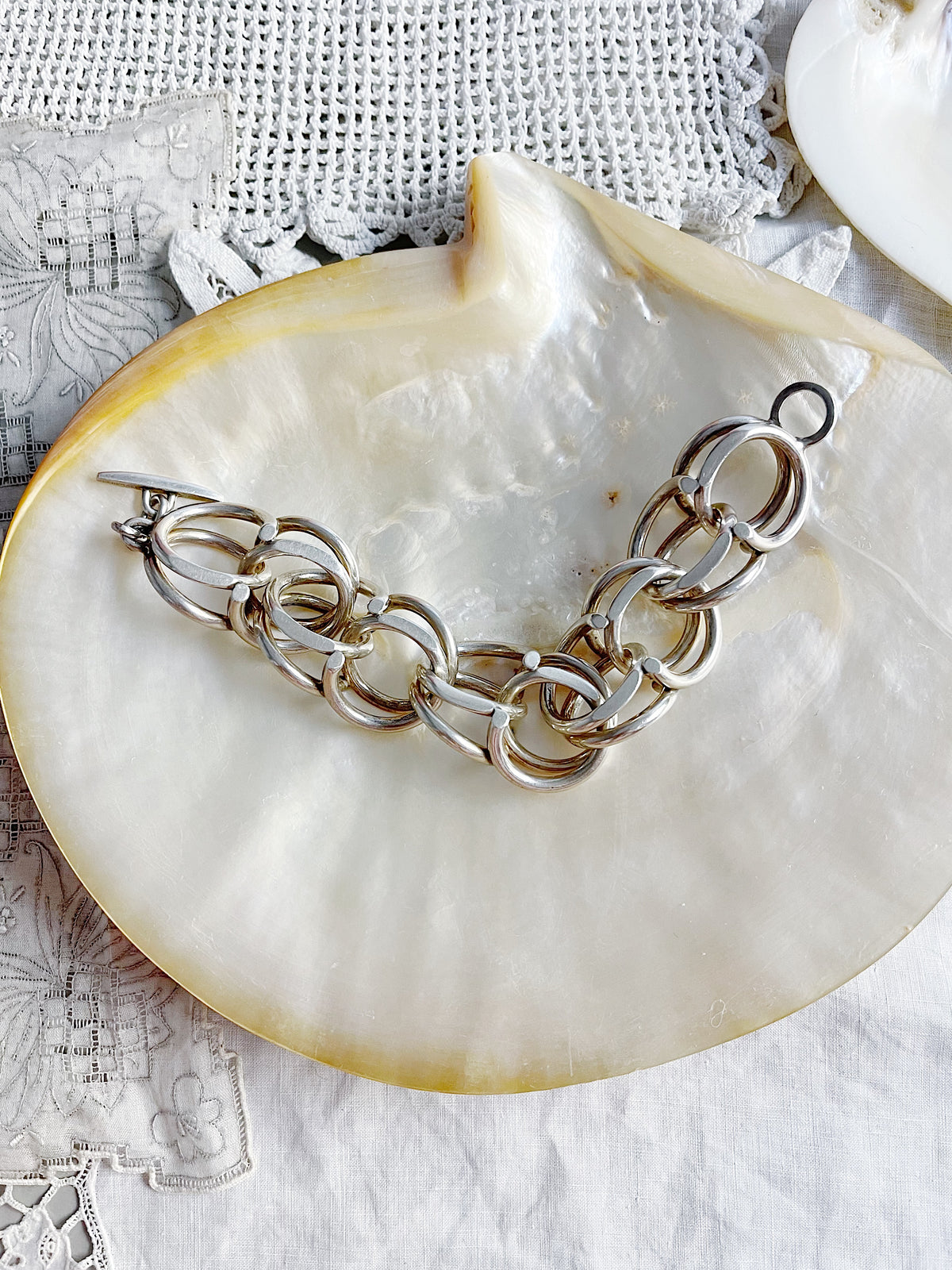 Vintage Handmade Denmark Silver Bracelet