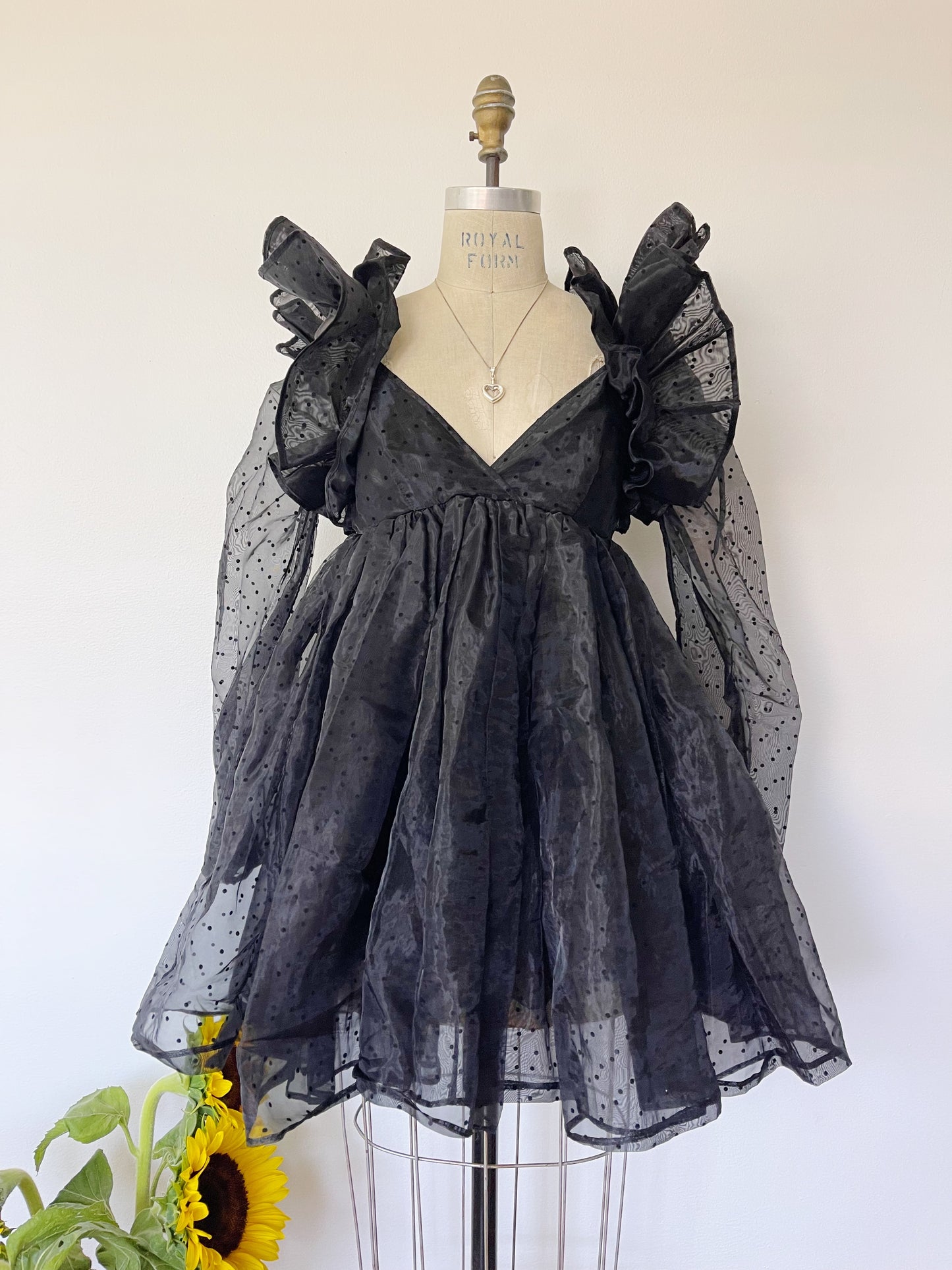 Black Dots Sheer Dress