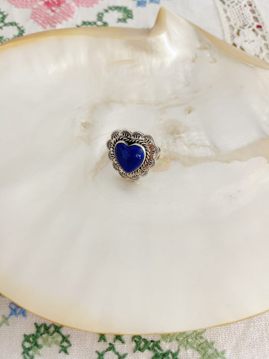 Arnold Goodluck Lapis Lazuli Heart Ring.