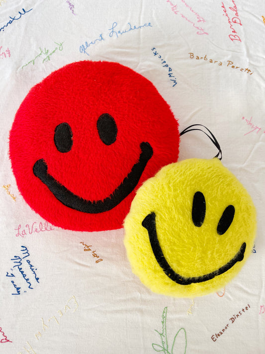 1970’s Smile Face Plush Cushion 2pc Set.