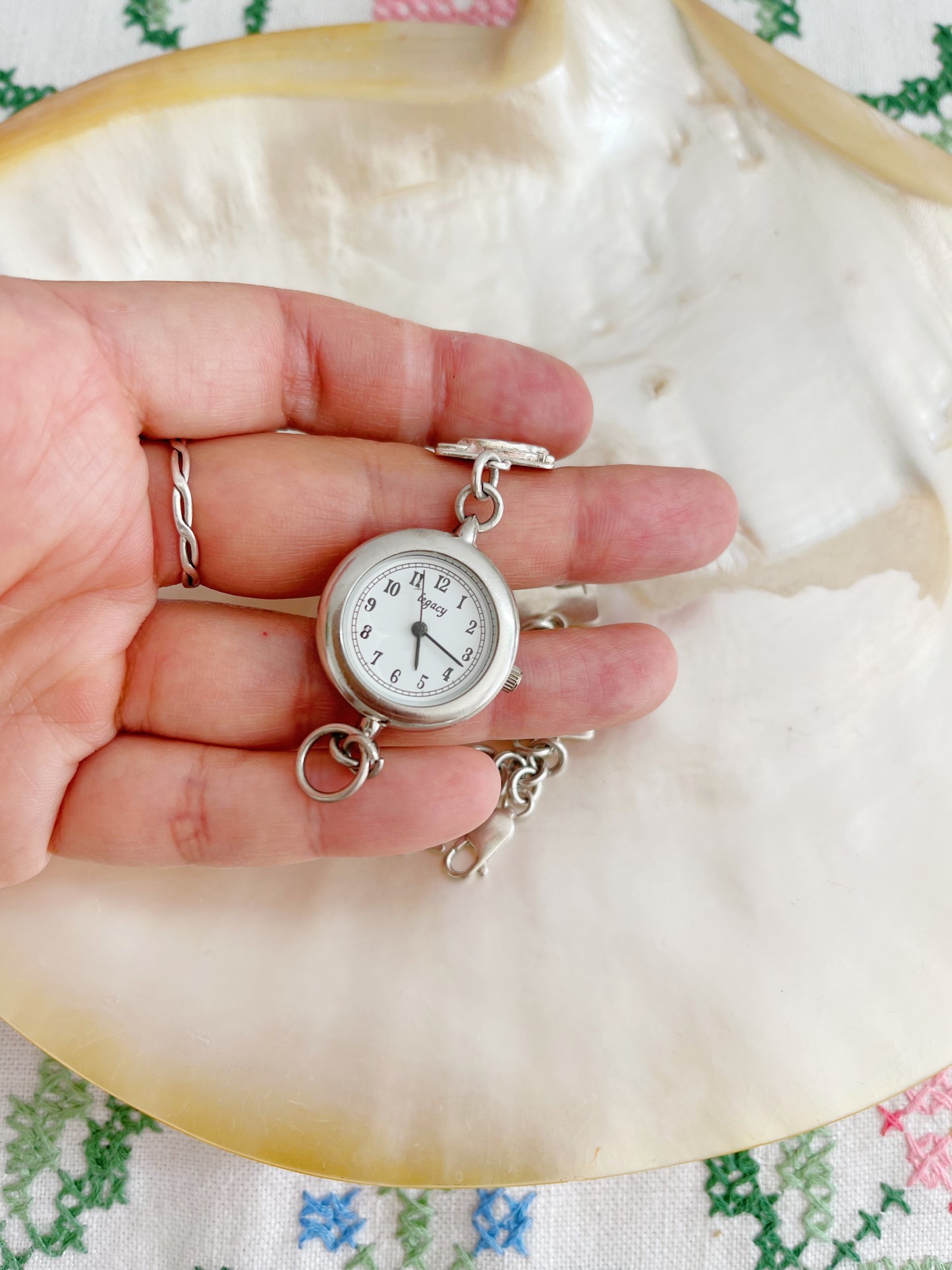 1990’s Sea Motif Silver Watch. So! Cute !