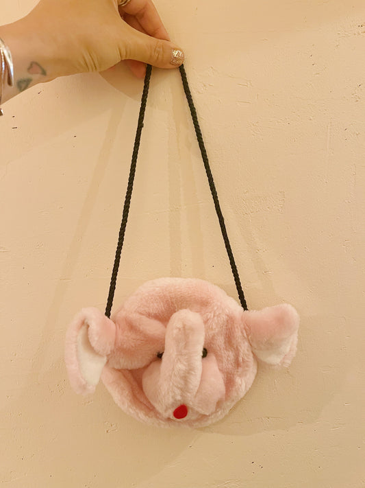 Plush Pink Elephant Pochette