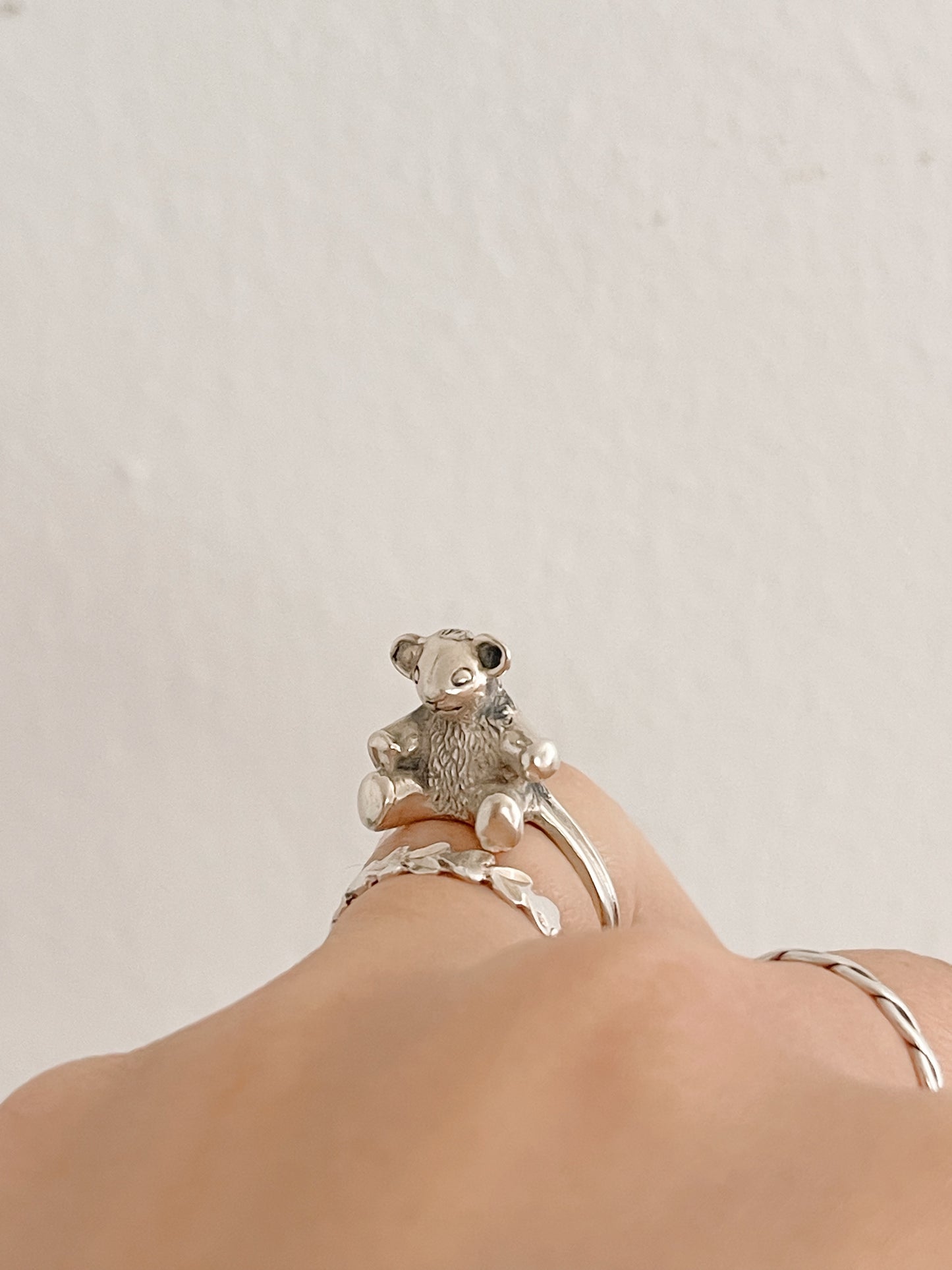 1980’s Sitting Bear Silver Ring.