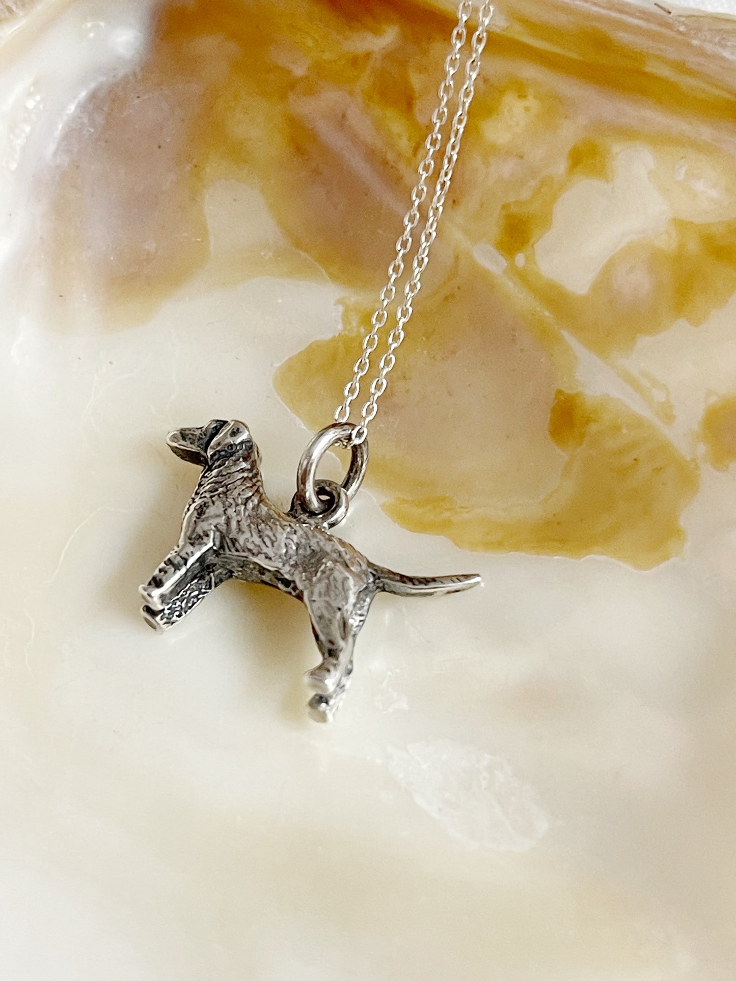 Vintage Silver 925 Dog Charm Pendant