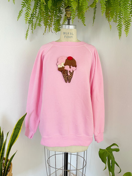 1980’s Rare ! Ice Cream Pink Sweater.