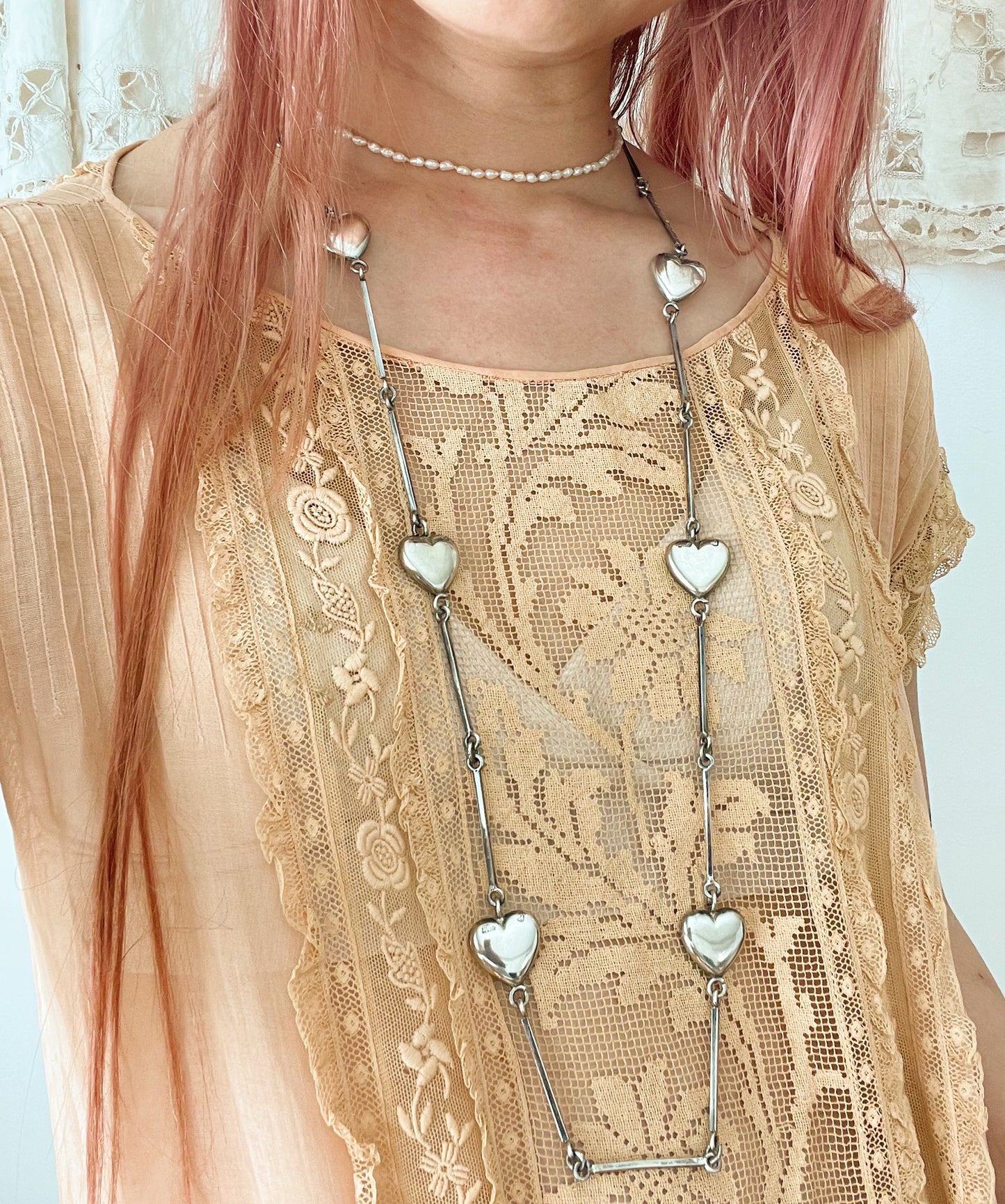 Vintage Avanti Silver Heart Necklace