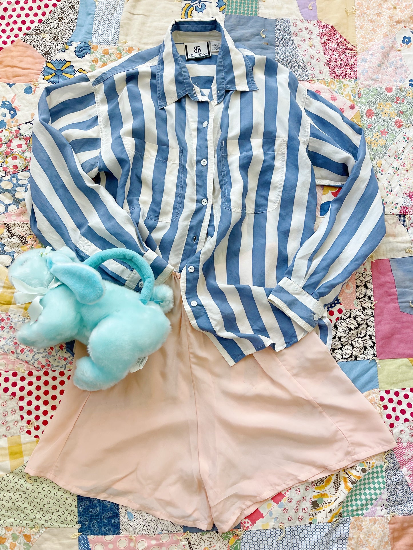 1990s Striped Silk Shirt