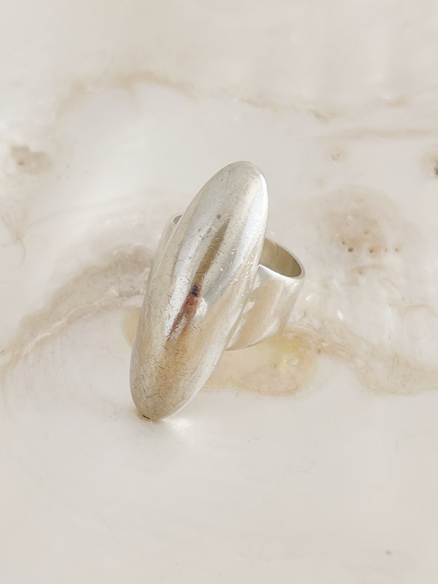 1980’s Solid Sterling Silver Oval Ring.