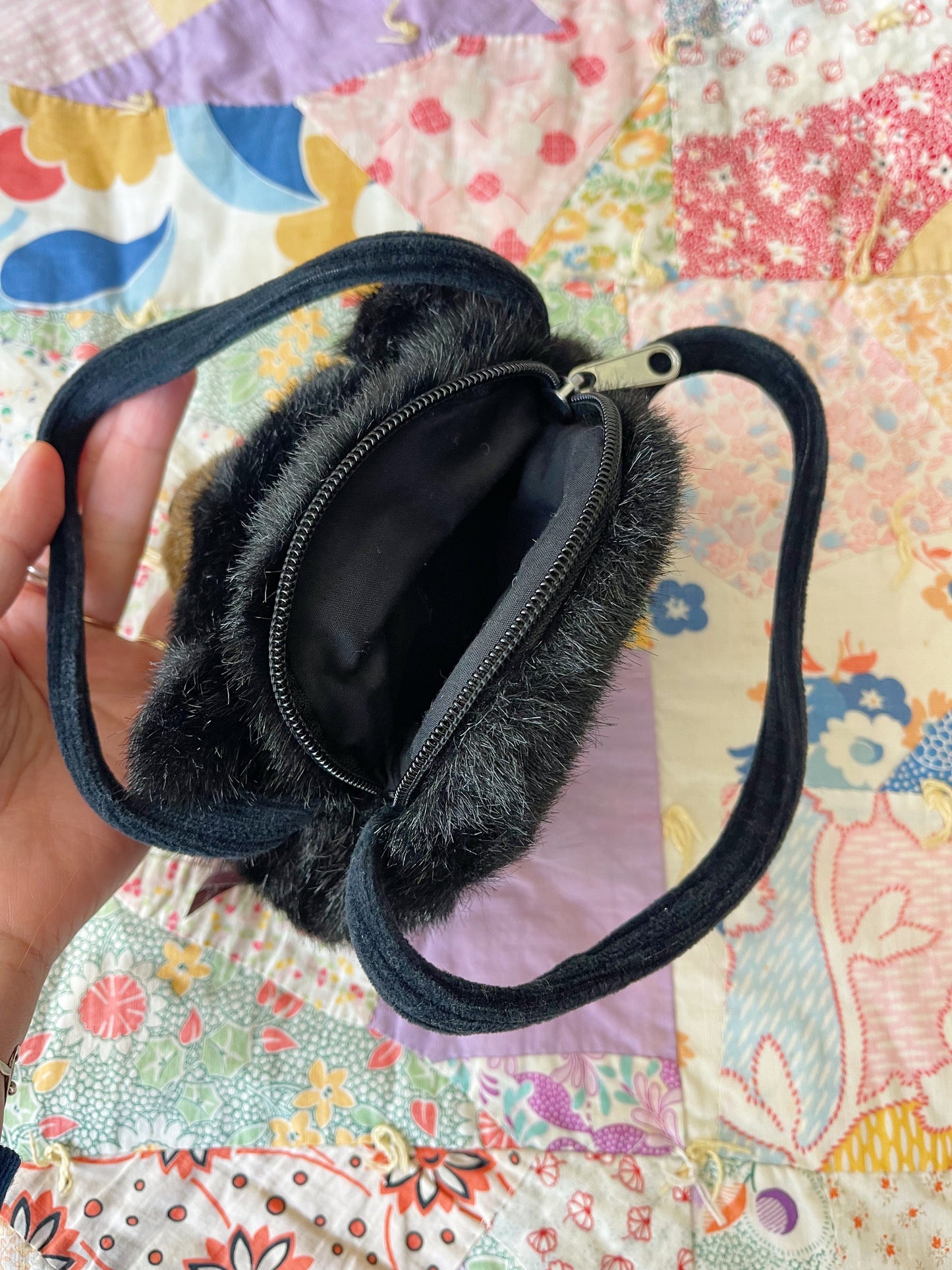 Bear Face Plush mini Hand Purse