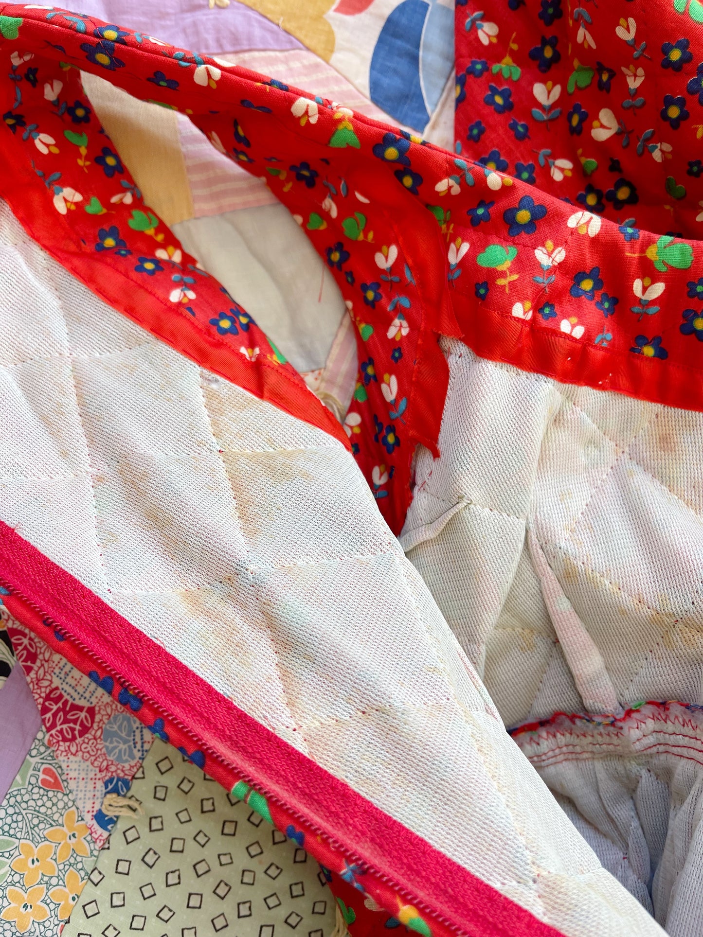 1970s Patched Quilting Long Dress