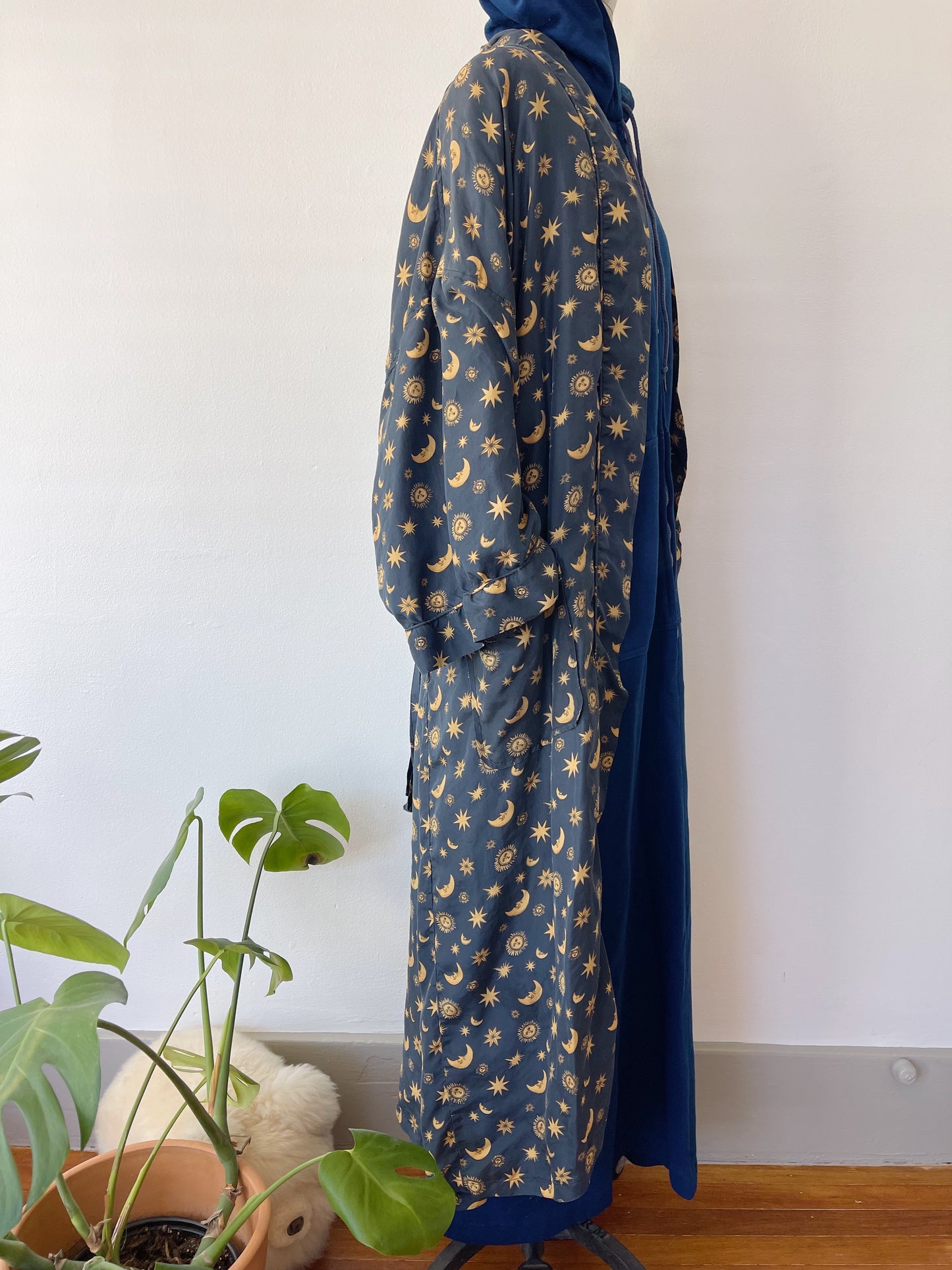 1990s Moon and Sun Silk Long Robe