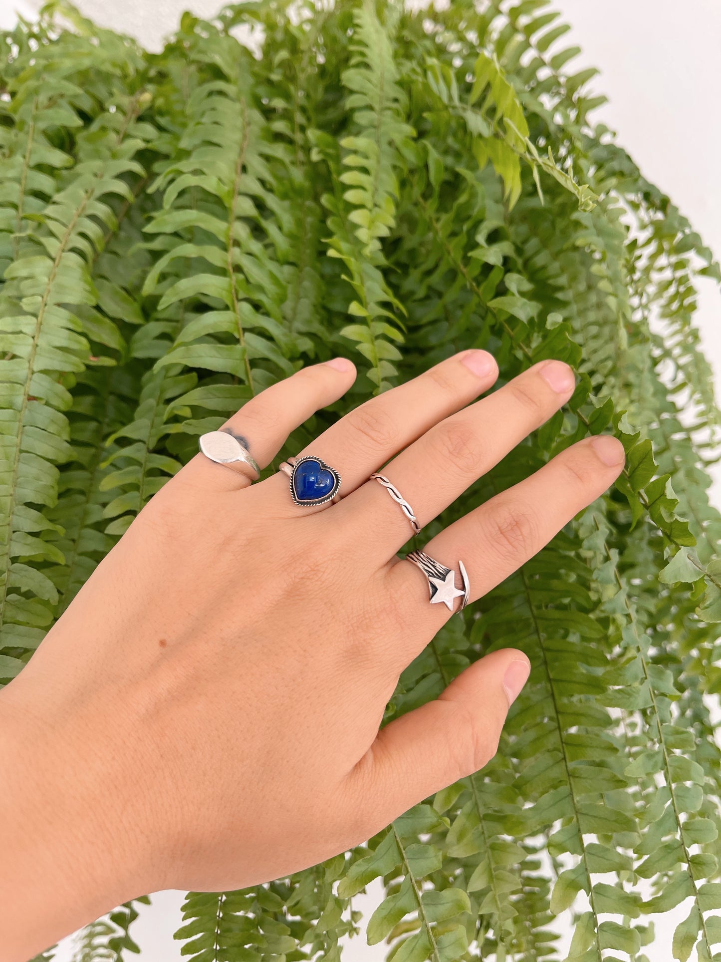 Navajo Lapis Lazuli Tiny Heart Ring.