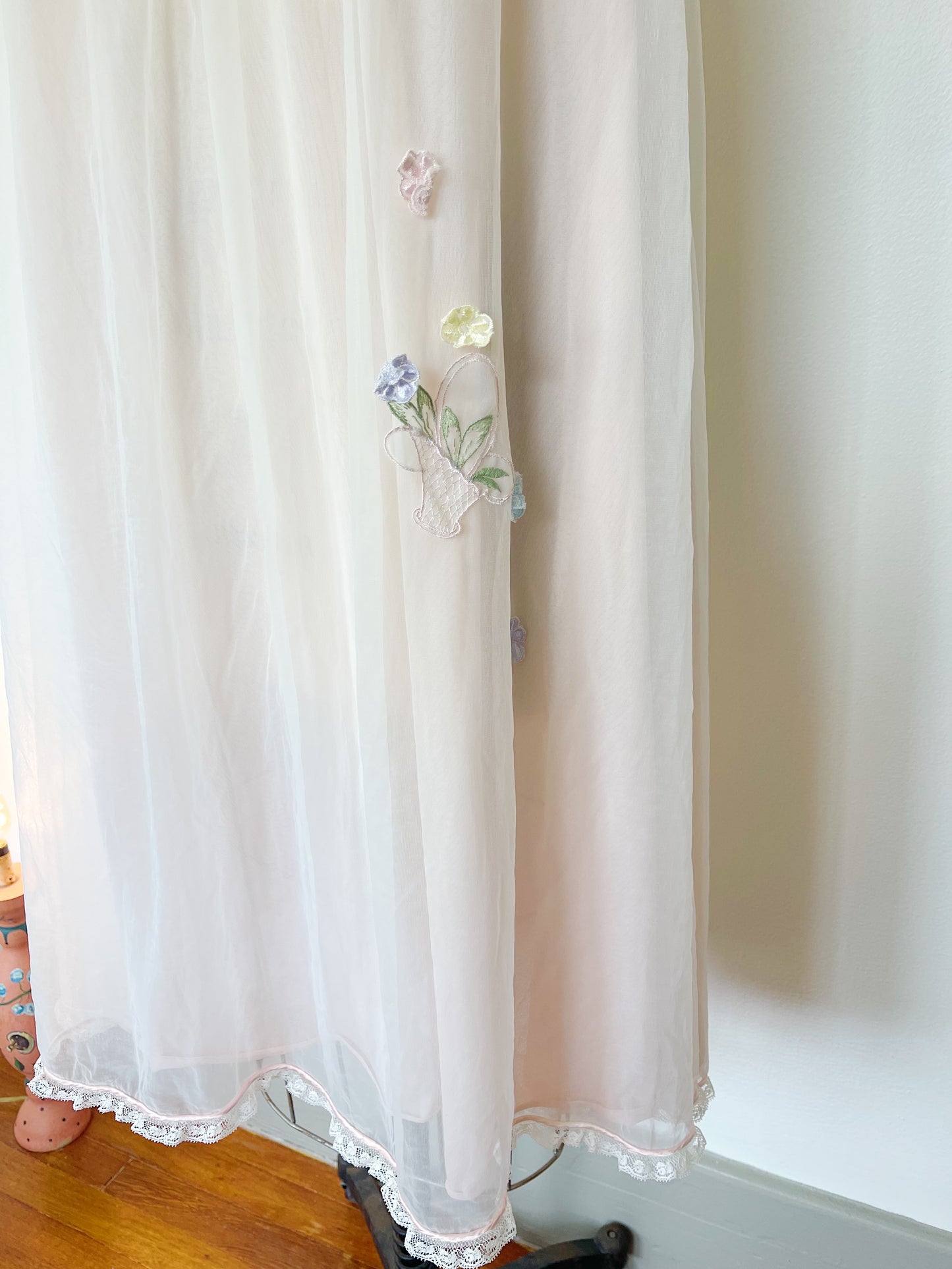 1990s Sheer Baby Pink Babydoll