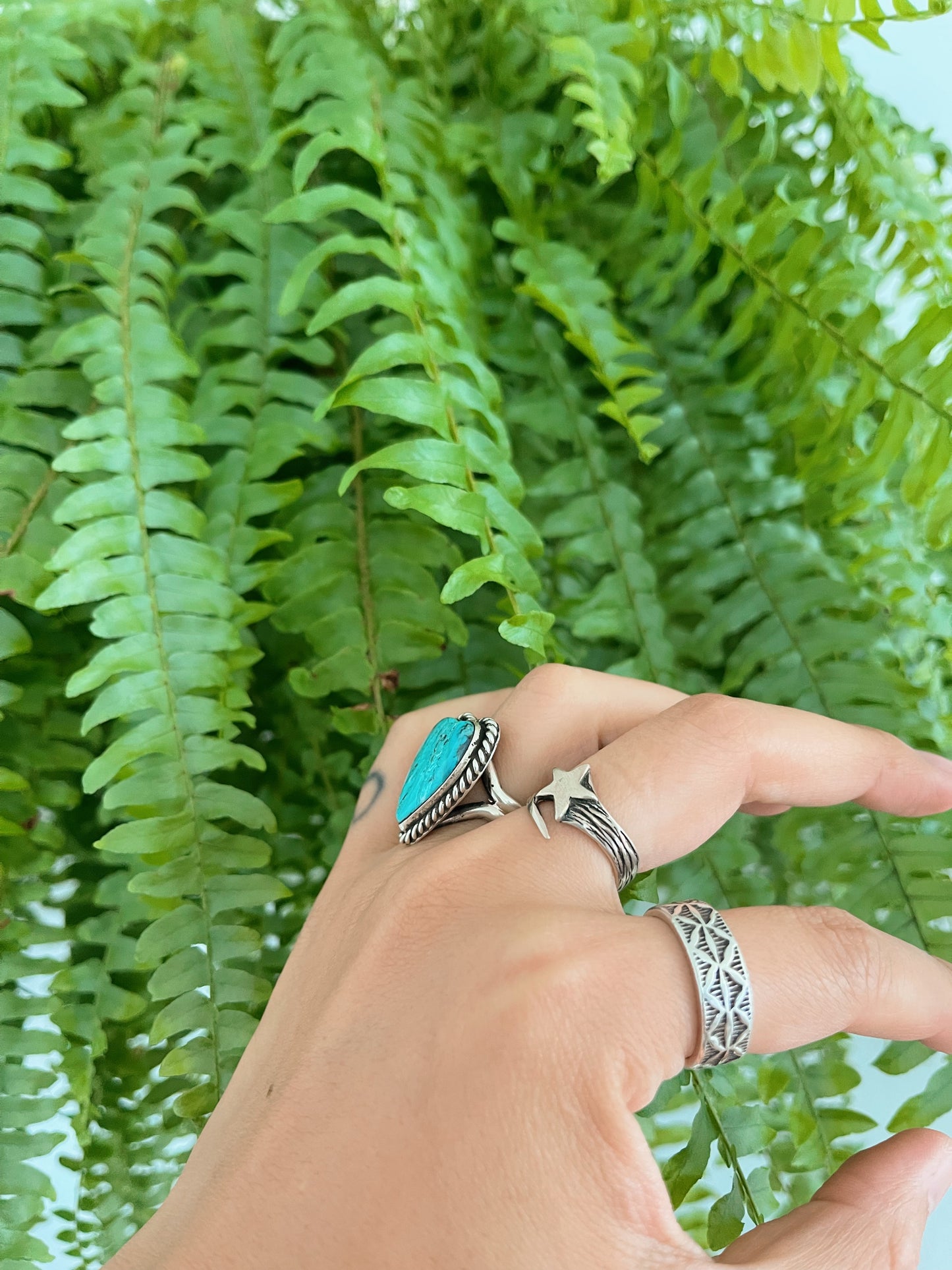 Navajo Turquoise Heart Ring.