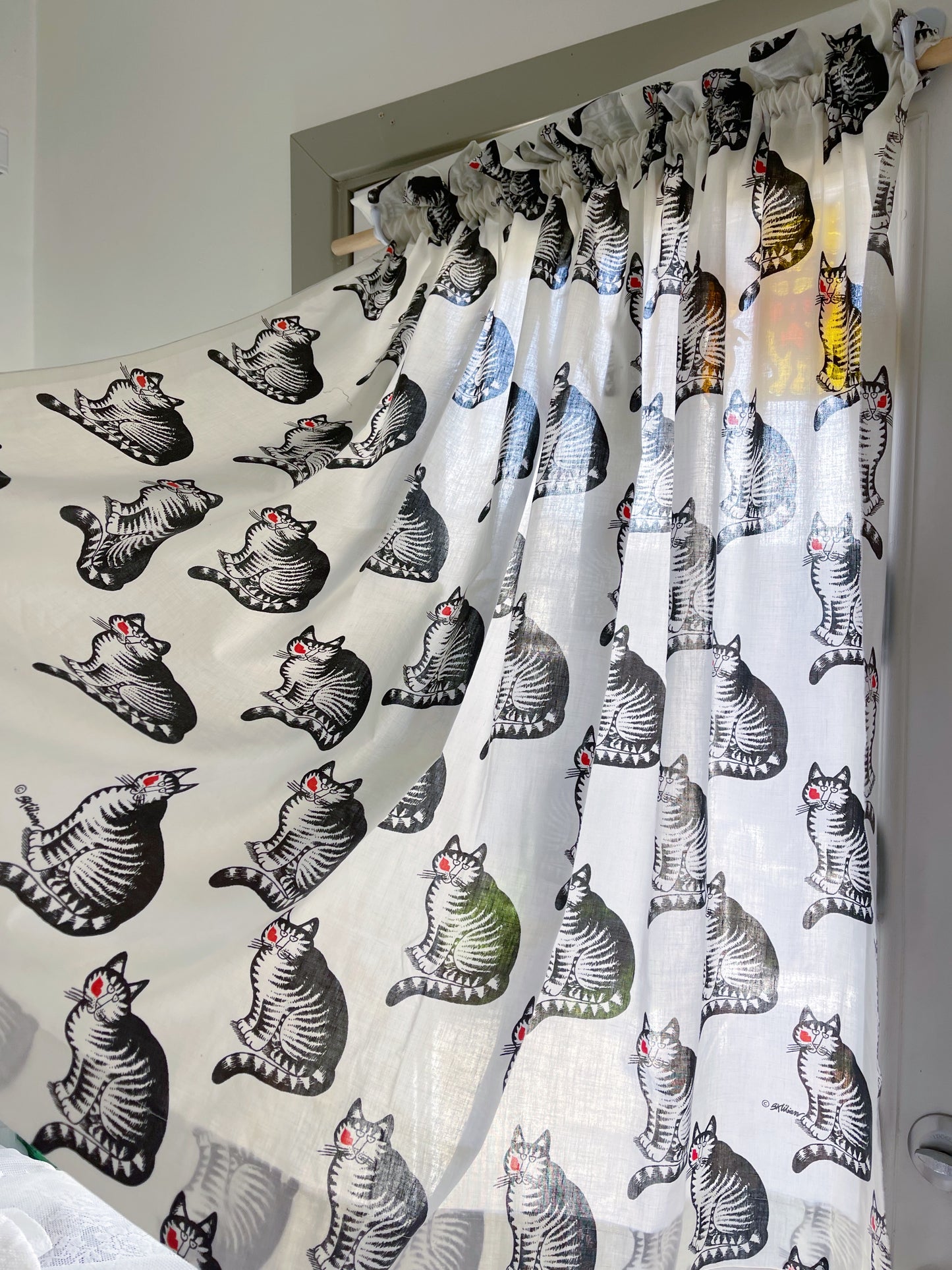 Vintage Kliban Cat Sheets Curtains
