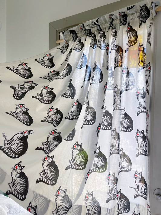 Vintage Kliban Cat Sheets Curtains