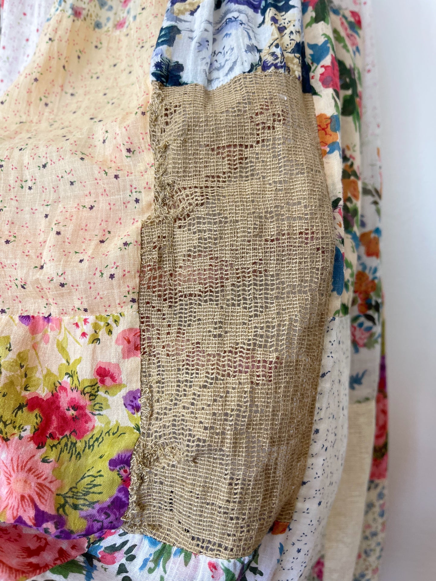 Vintage Patchworks Flower Maxi Skirt