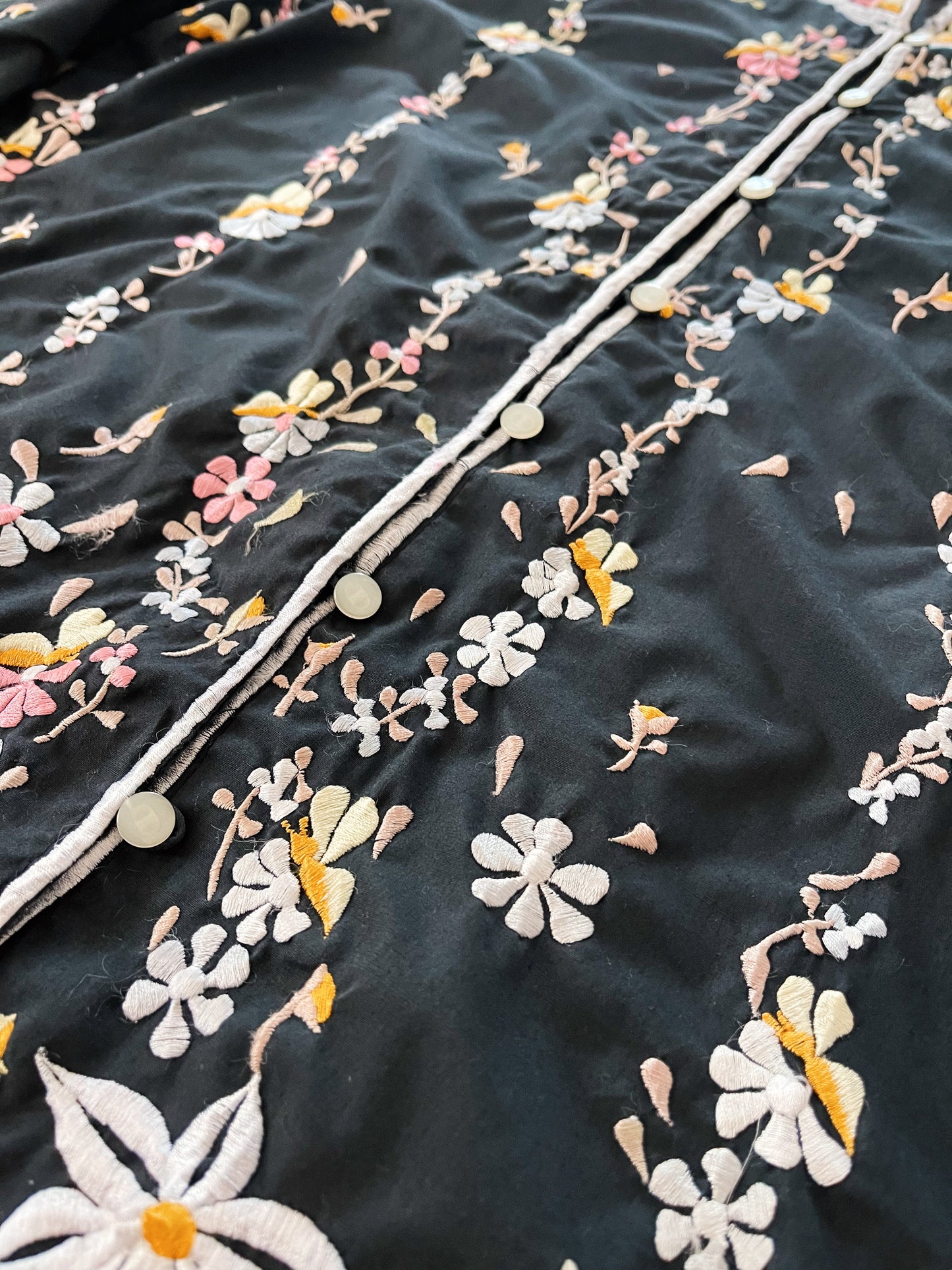 Vintage Embroidered Mandarin Style Jacket