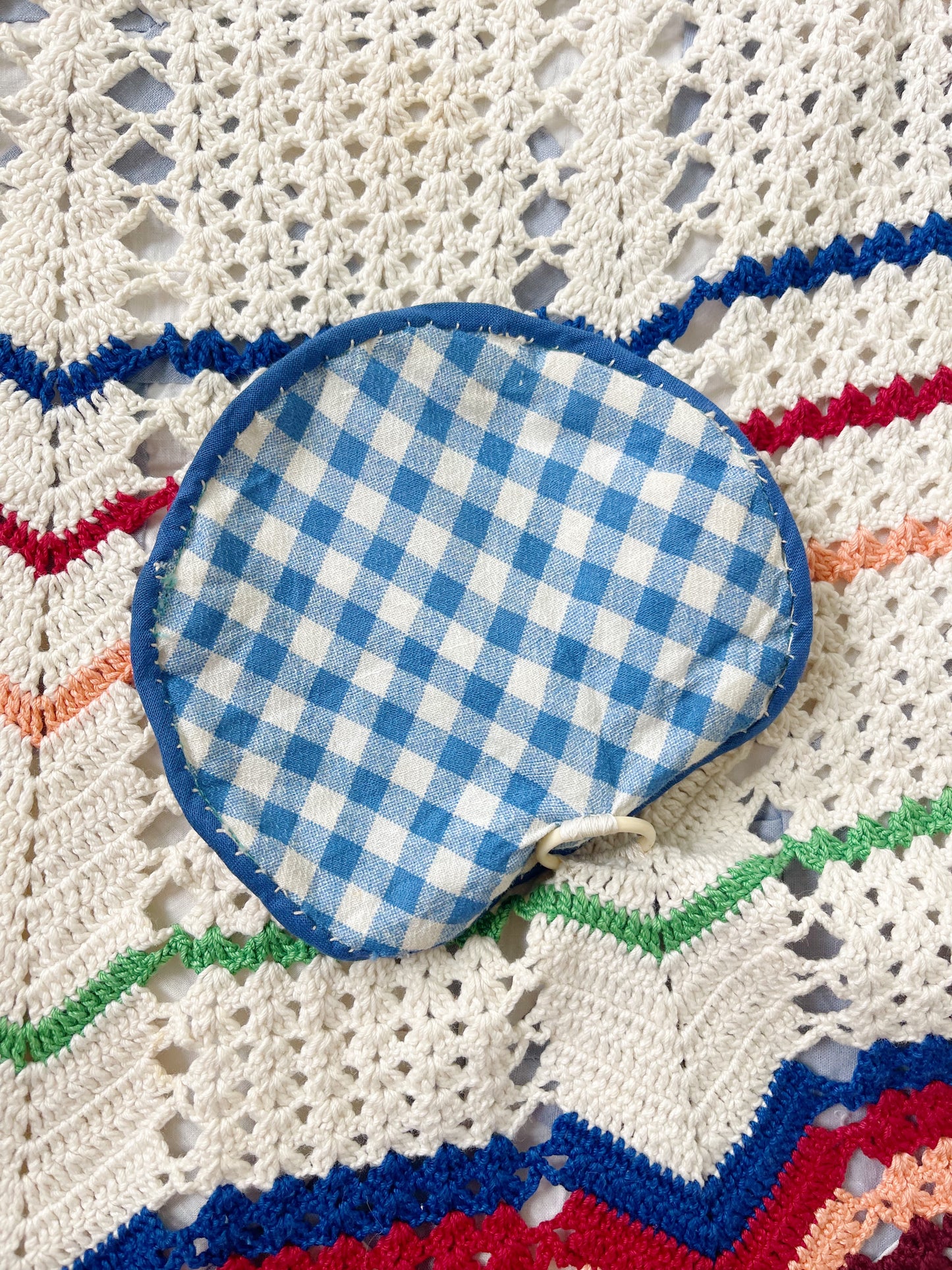 Vintage Crochet Apron with Lovely Patches