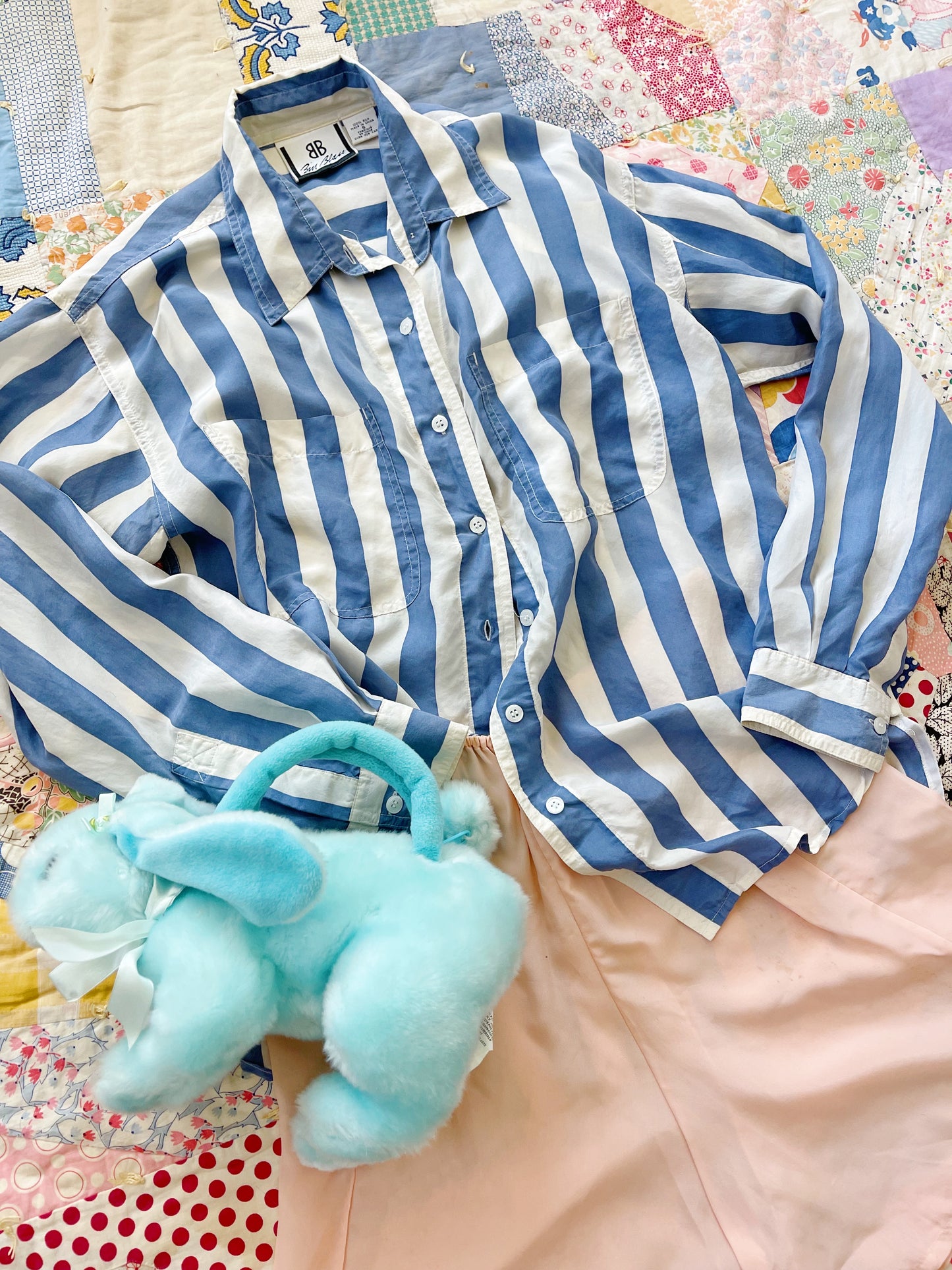 1990s Striped Silk Shirt