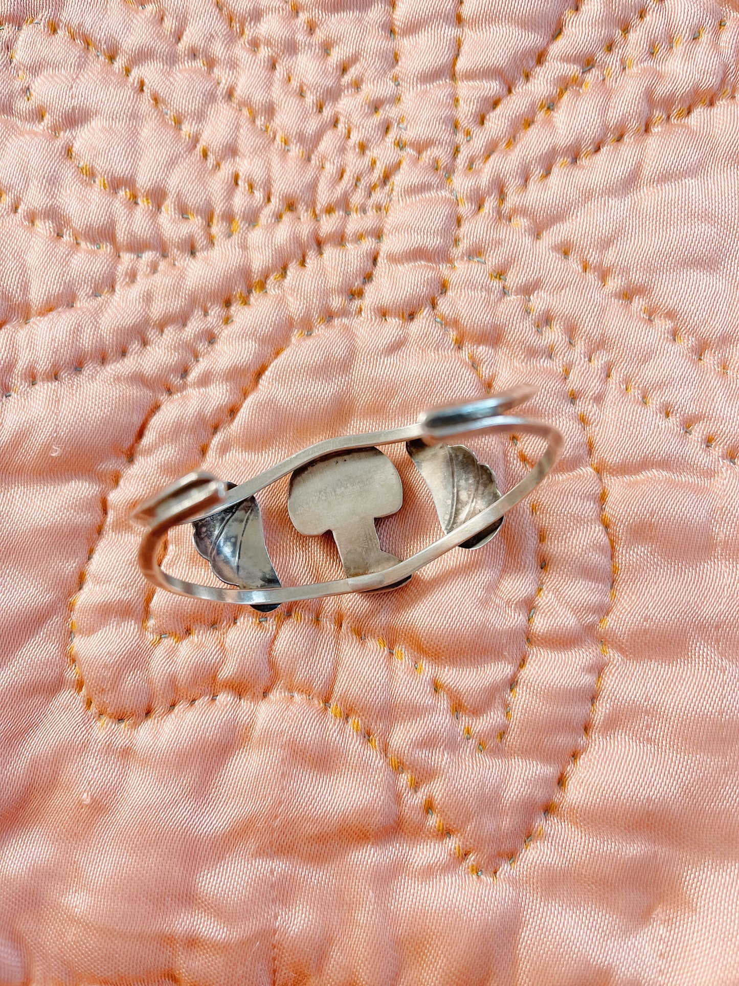 Vintage Zuni Mushroom Cuff Bangle