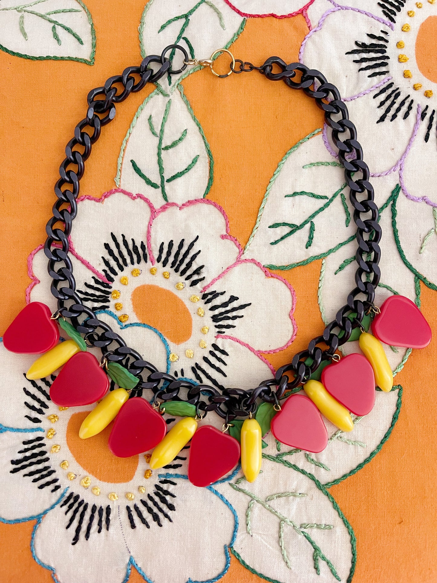 Vintage 1970’s Fruit Necklace.